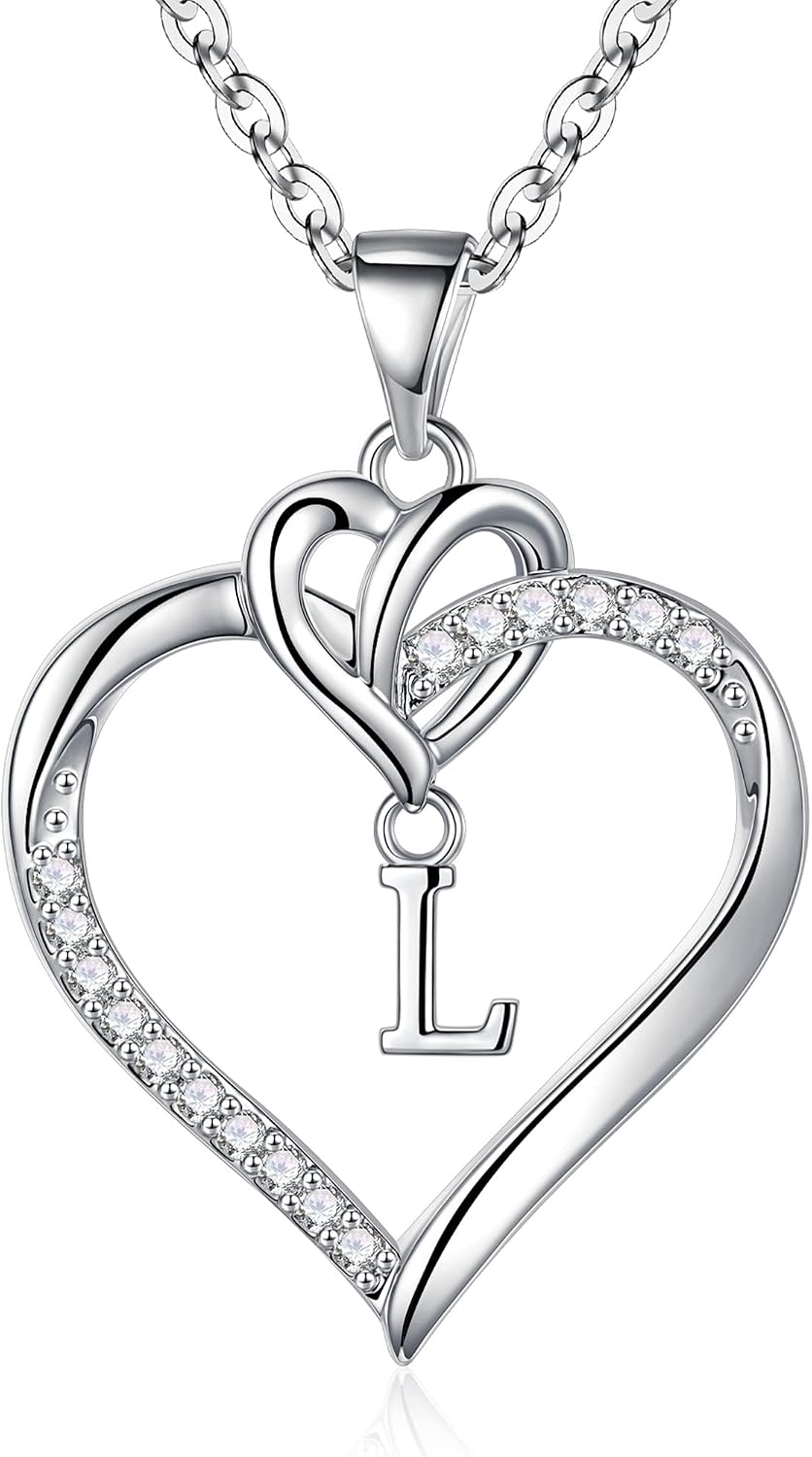Thumbnail 6 de TINGN Heart Initial Necklaces for Women & Girls – 14K Gold Plated CZ Letter Pendant