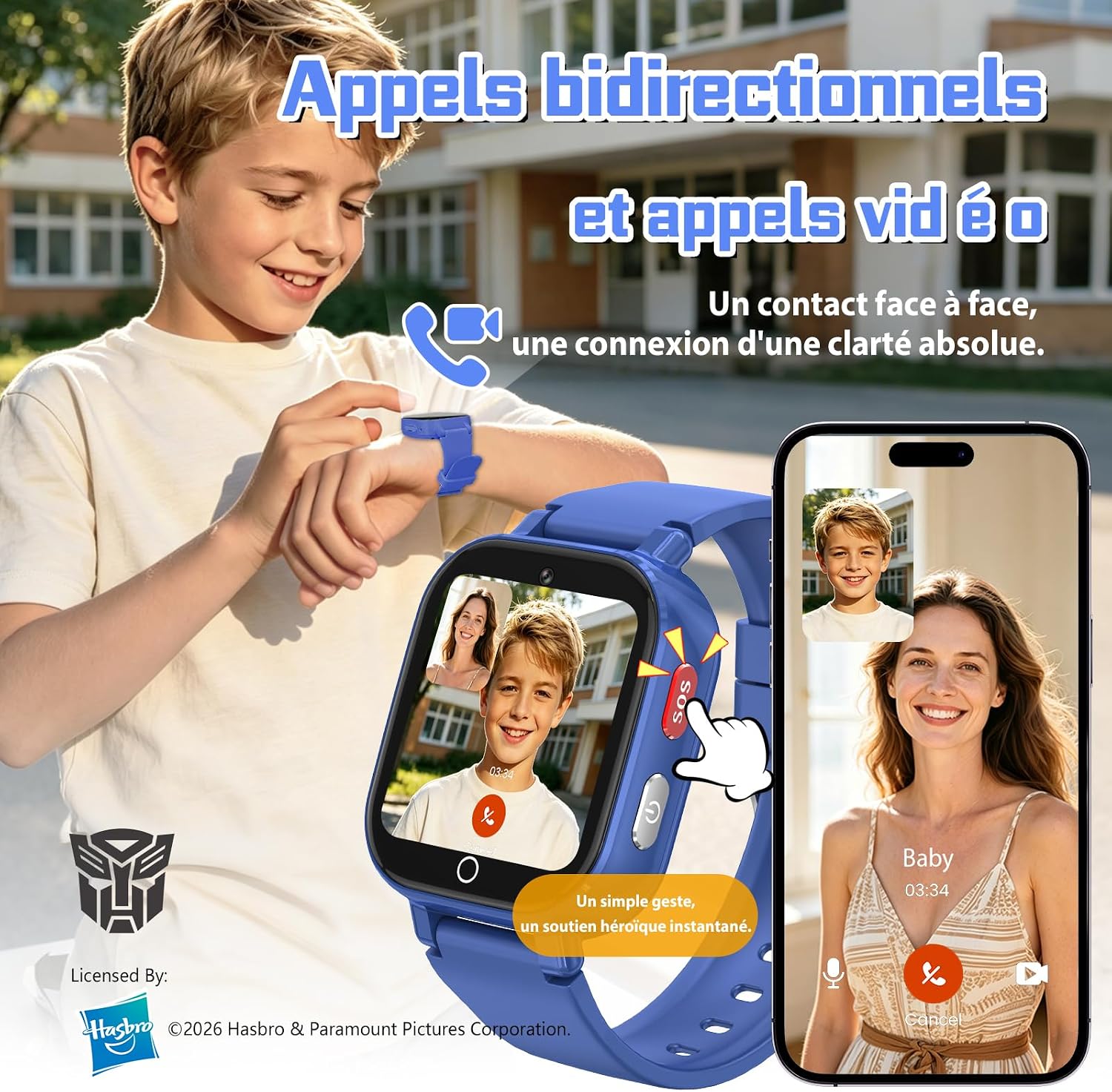 Thumbnail 2 de Transformers 4G Kids Smart Watch with GPS Tracker