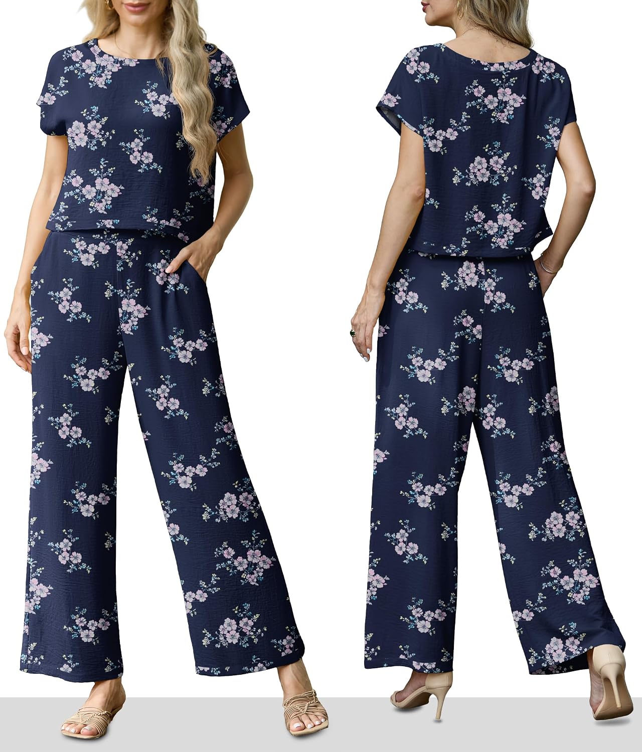 Thumbnail 3 de Lepunuo Two-Piece Lounge Set with Wide-Leg Pants
