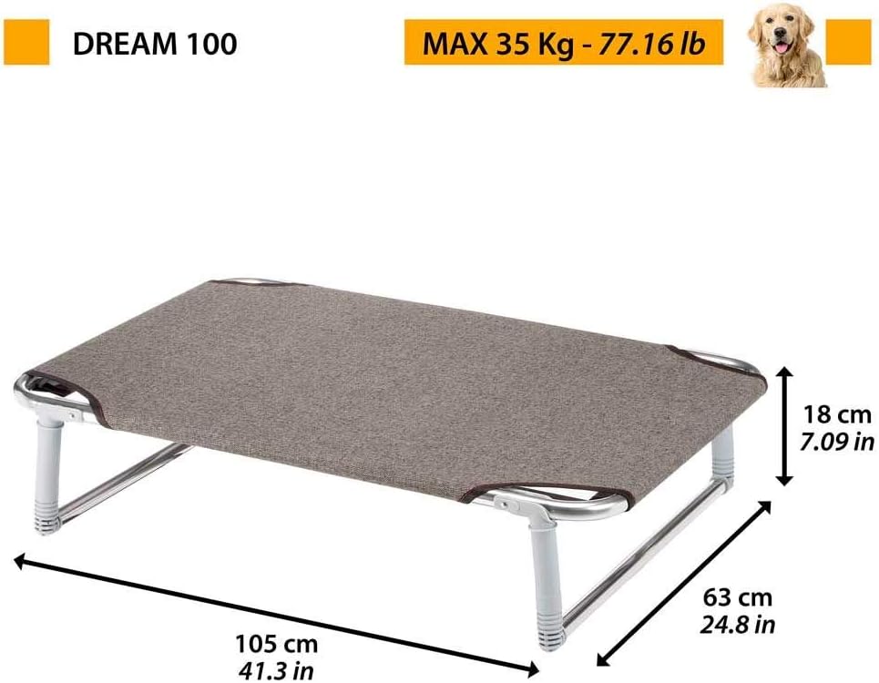 Detalle 2 de Ferplast Lettino per Cane Dream 100: cuccia leggera e resistente per cani di taglia media