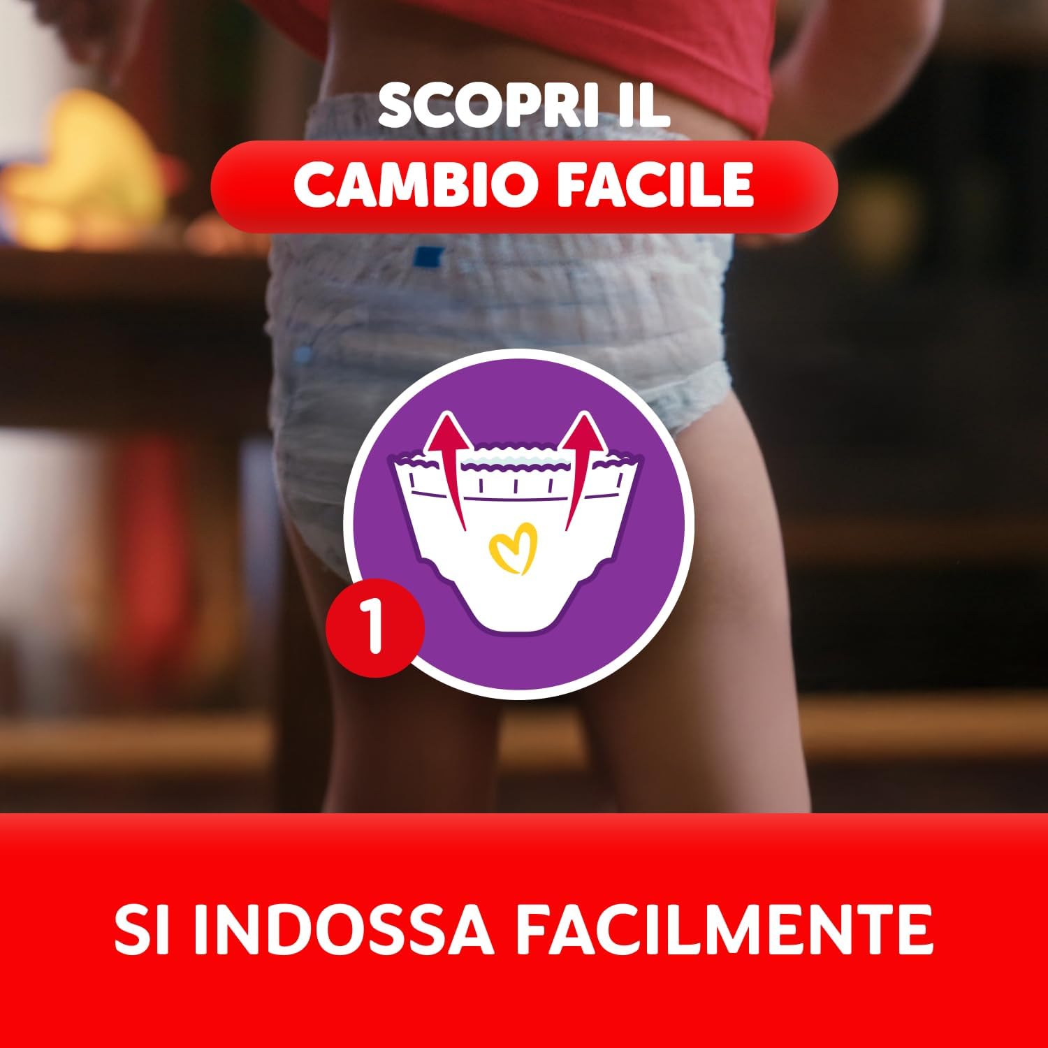 Detalle 2 de Pampers Progressi Mutandino Maxi Taglia 4 (8-15 kg) – 76 Pannolini: comfort, protezione e praticità