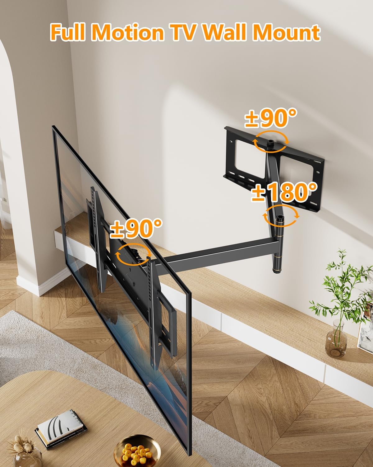 Thumbnail 4 de FORGING MOUNT Long Extension TV Mount: Full Motion Wall Bracket with 43-Inch Arm for 42–80-Inch TVs