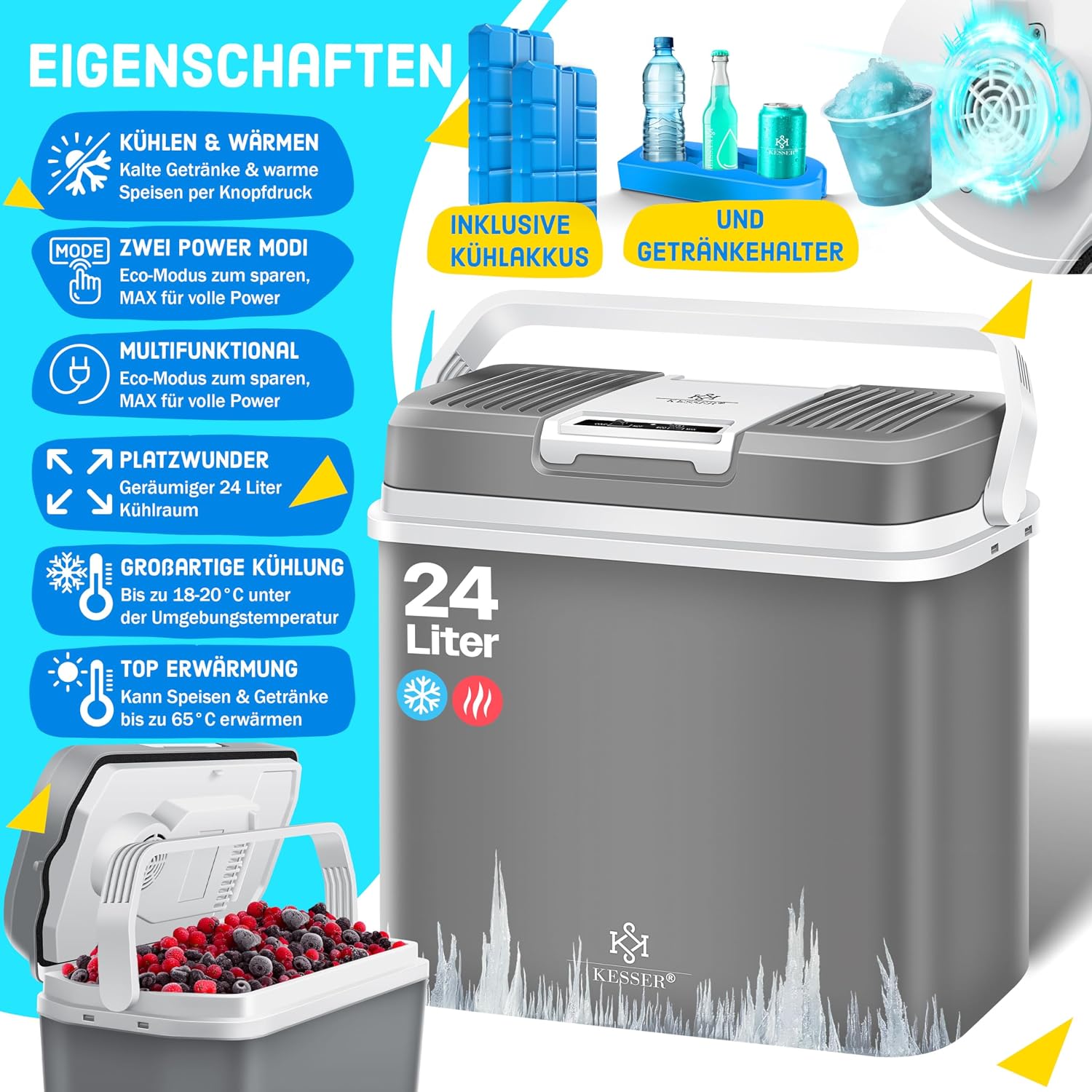 Detalle 2 de KESSER 24 Liter Kühlbox