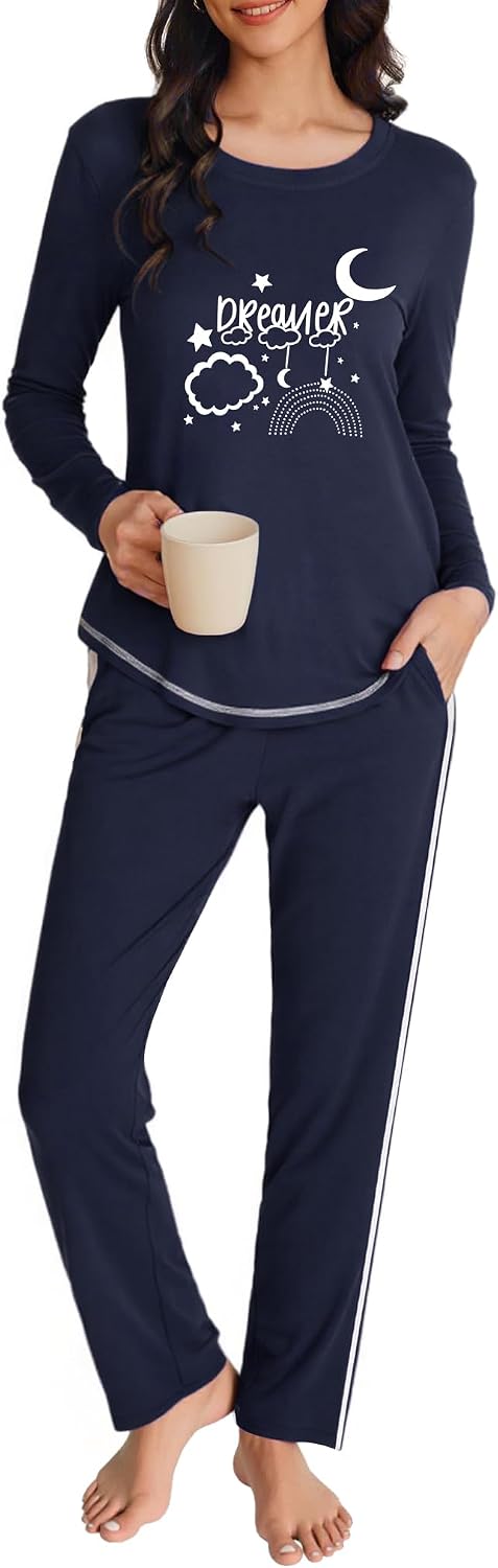 Detalle de Terecey Pigiama Donna Lungo in Cotone 2 Pezzi