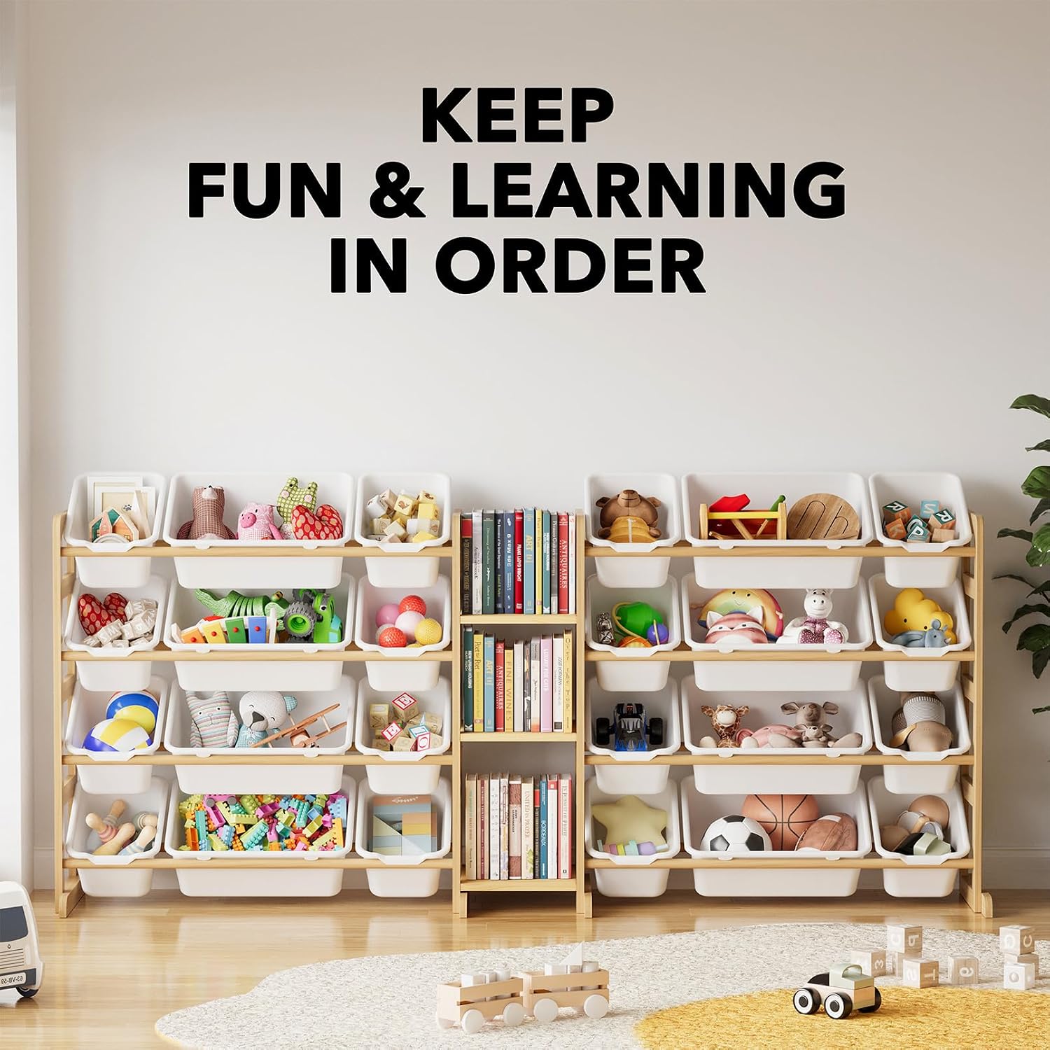 Thumbnail 5 de SpaceAid 61WJSN-31KDG-3L24W Toy Organizer, 24 Bins, 3 Shelves