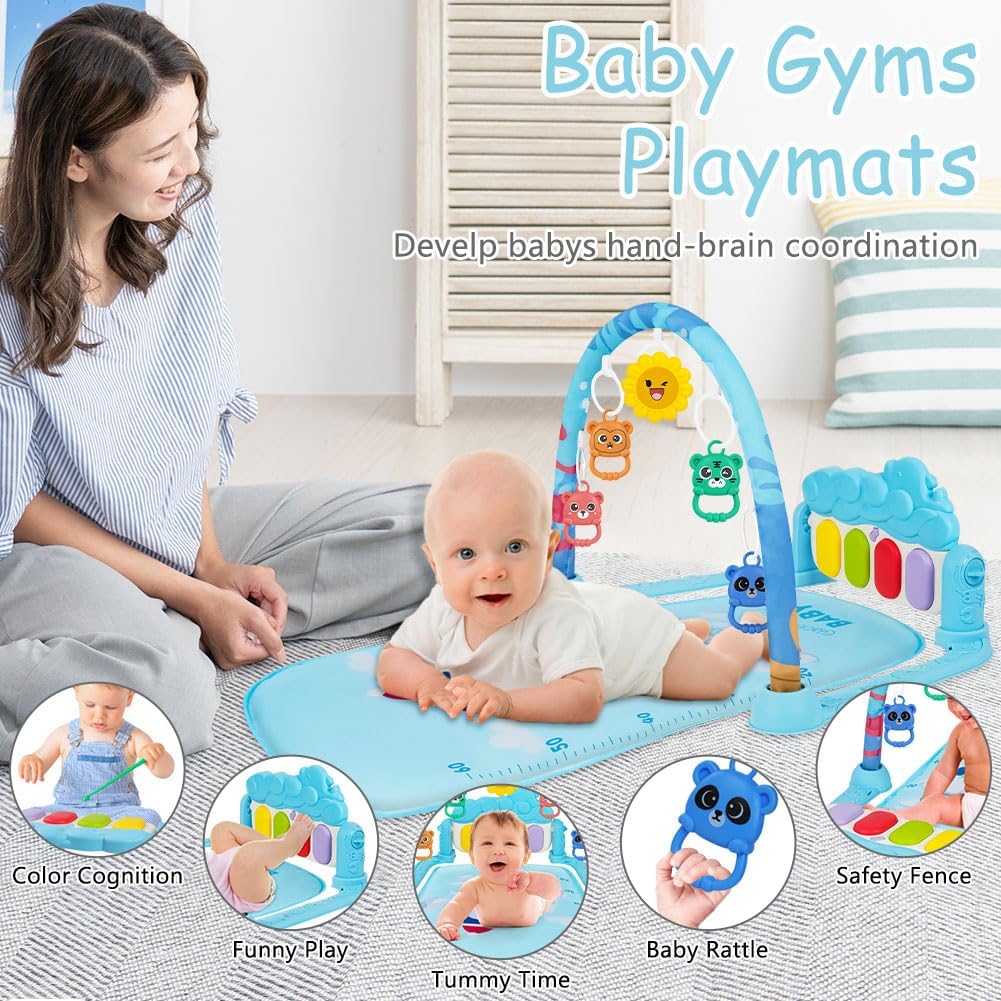 Thumbnail 2 de AOMIG Baby Play Mat: Piano Gym with Lights and 5 Detachable Toys
