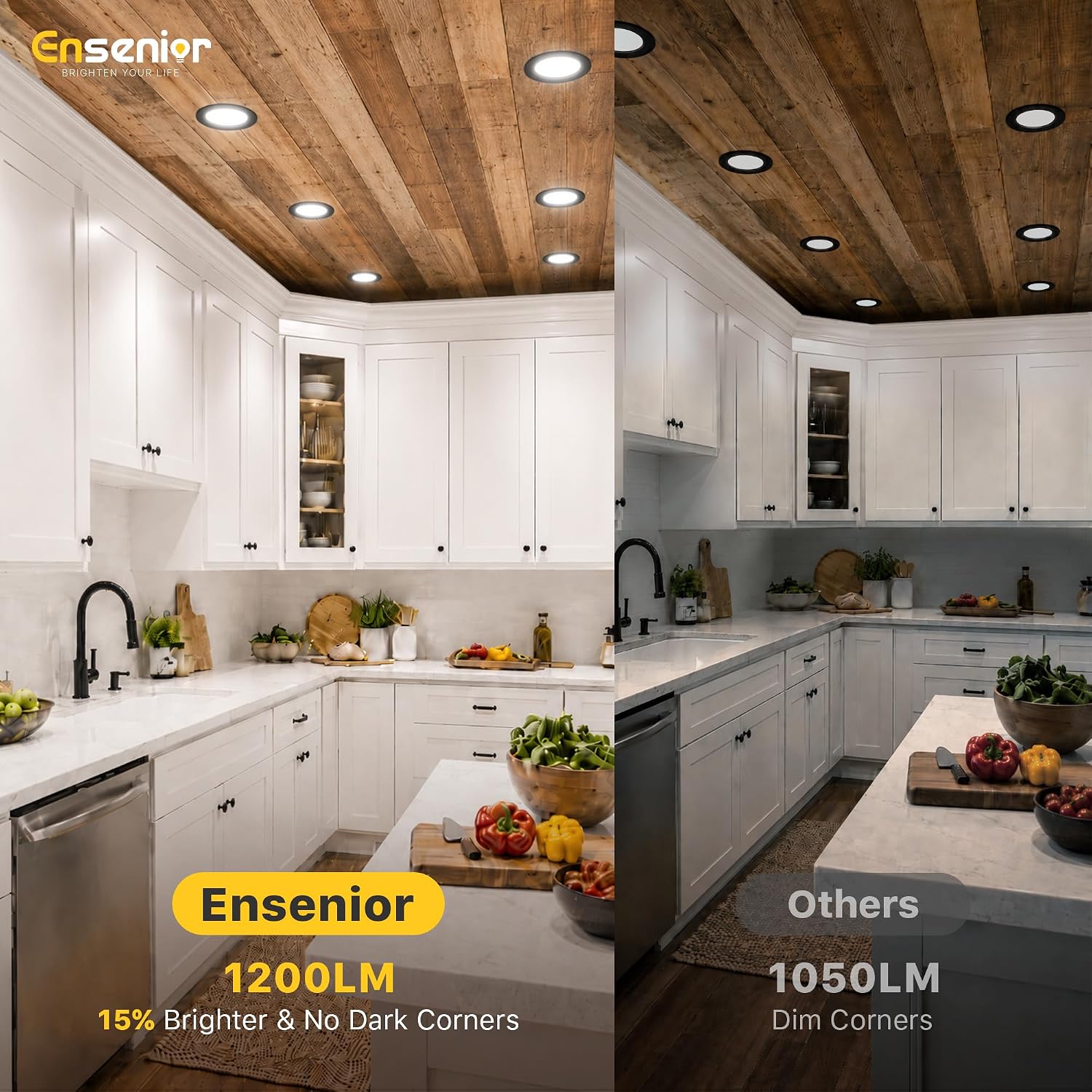 Detalle de Ensenior Recessed LED Lights 6-Inch