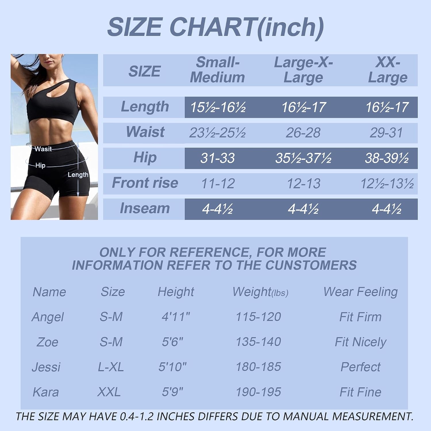 Detalle 1 de CAMPSNAIL Workout Biker Shorts with Pockets, High Waist and 4-Way Stretch