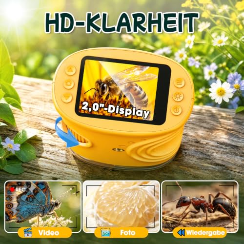 Thumbnail 7 de GeschenPark Digitales Mikroskop für Kinder – 1000x Vergrößerung, 2" HD Display, 20+ Entdeckerkarten