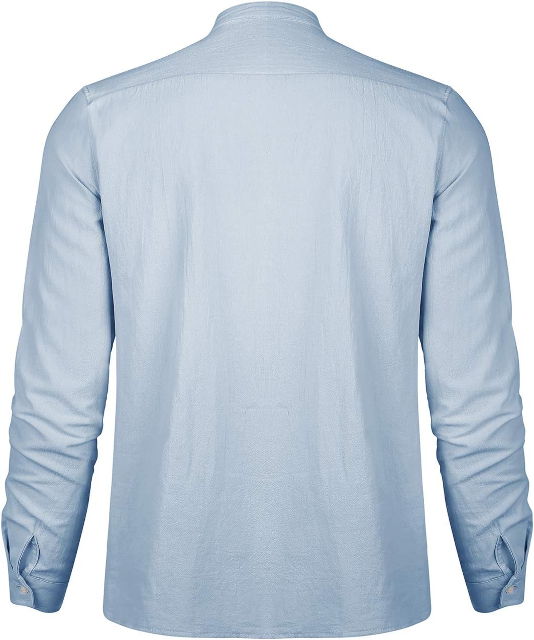 Detalle 2 de AUDATE Herren Leinenhemd Regular Fit mit Knöpfen