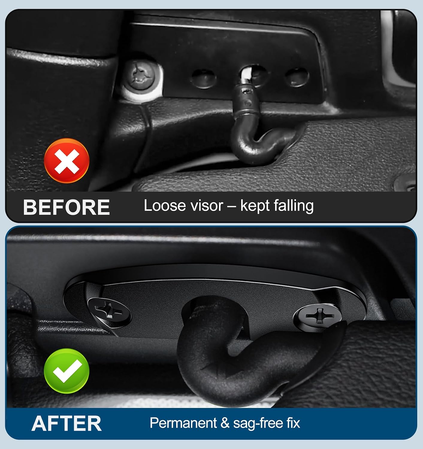 Detalle de Sun Visor Mounting Clip Repair Kit for Jeep Wrangler JL/JLU