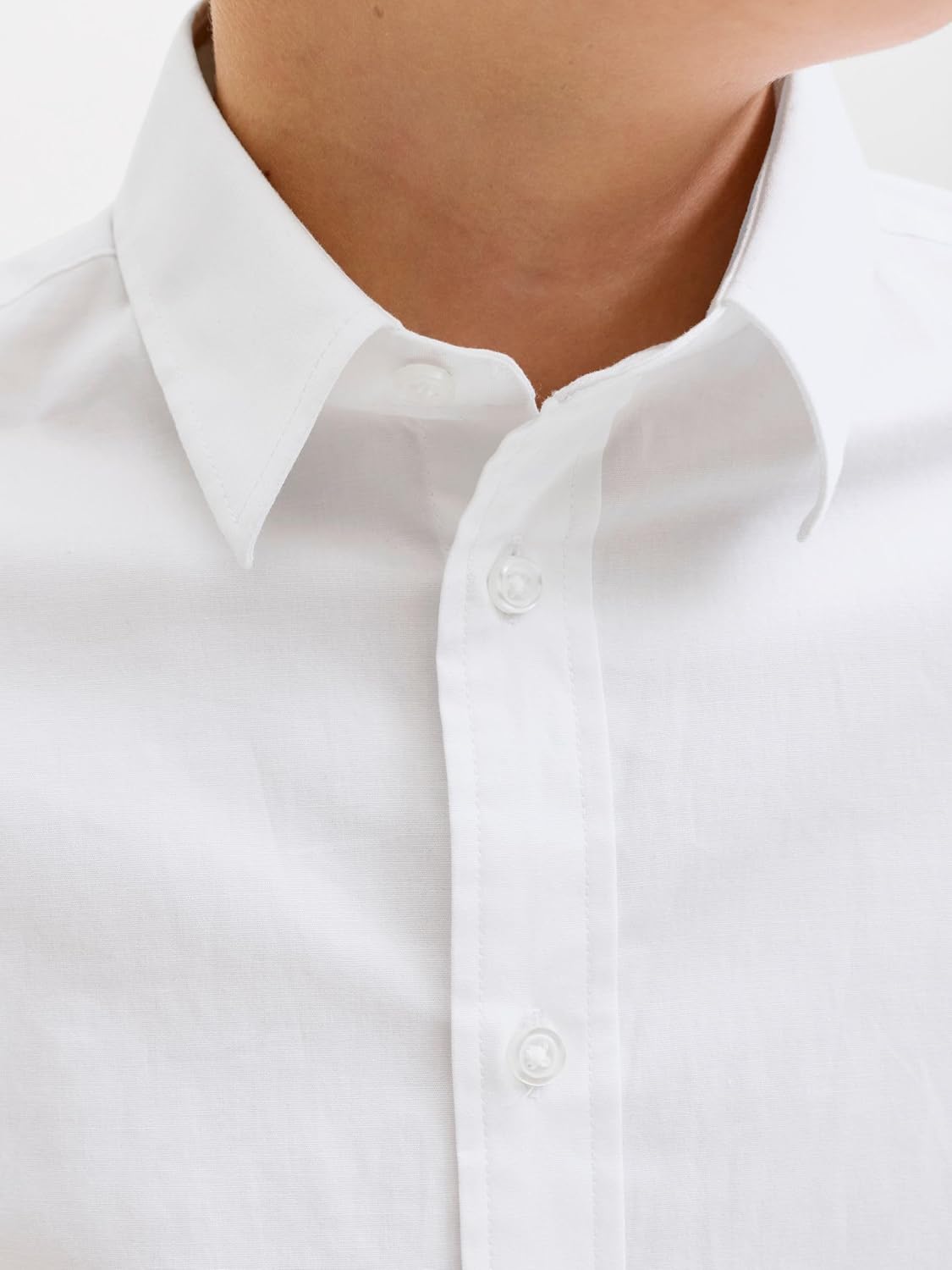 Detalle de Camicia formale sagomata in vita Jack & Jones Junior, vestibilità regular