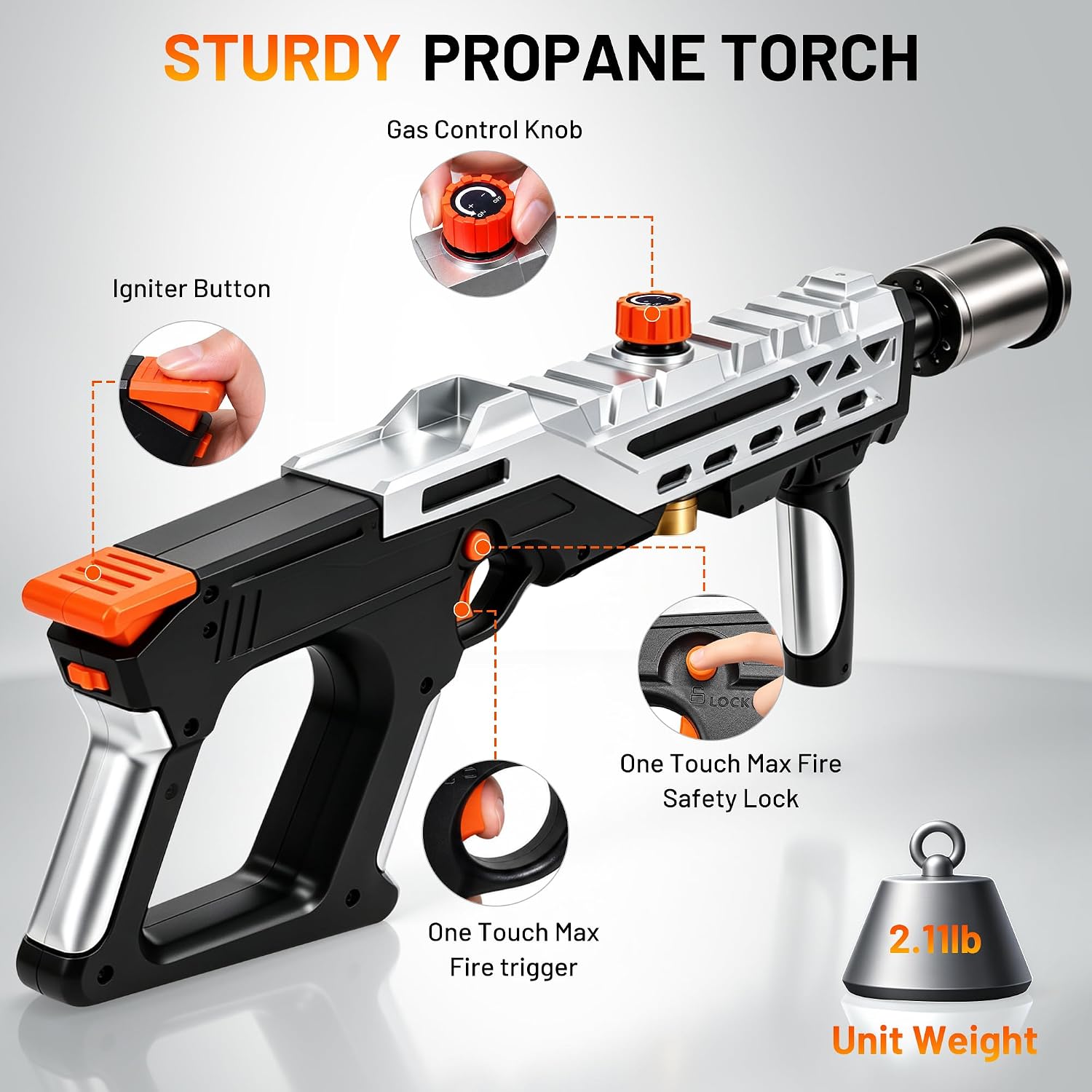Thumbnail 3 de Propane Torch Gun with ABS Body