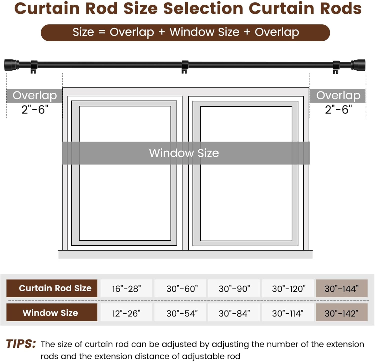 Detalle de Hradecti 1" Curtain Rod 🪟