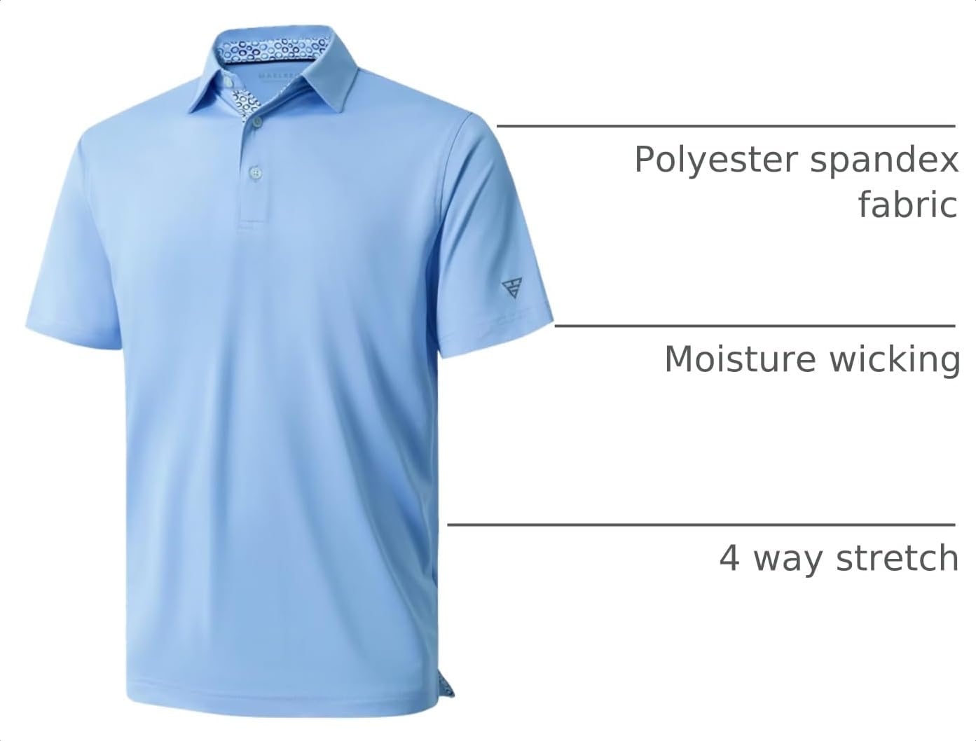 Detalle de Men's Polo Shirts Short and Long Sleeve Casual Solid Stylish Dry Fit Performance Collared Golf Polo