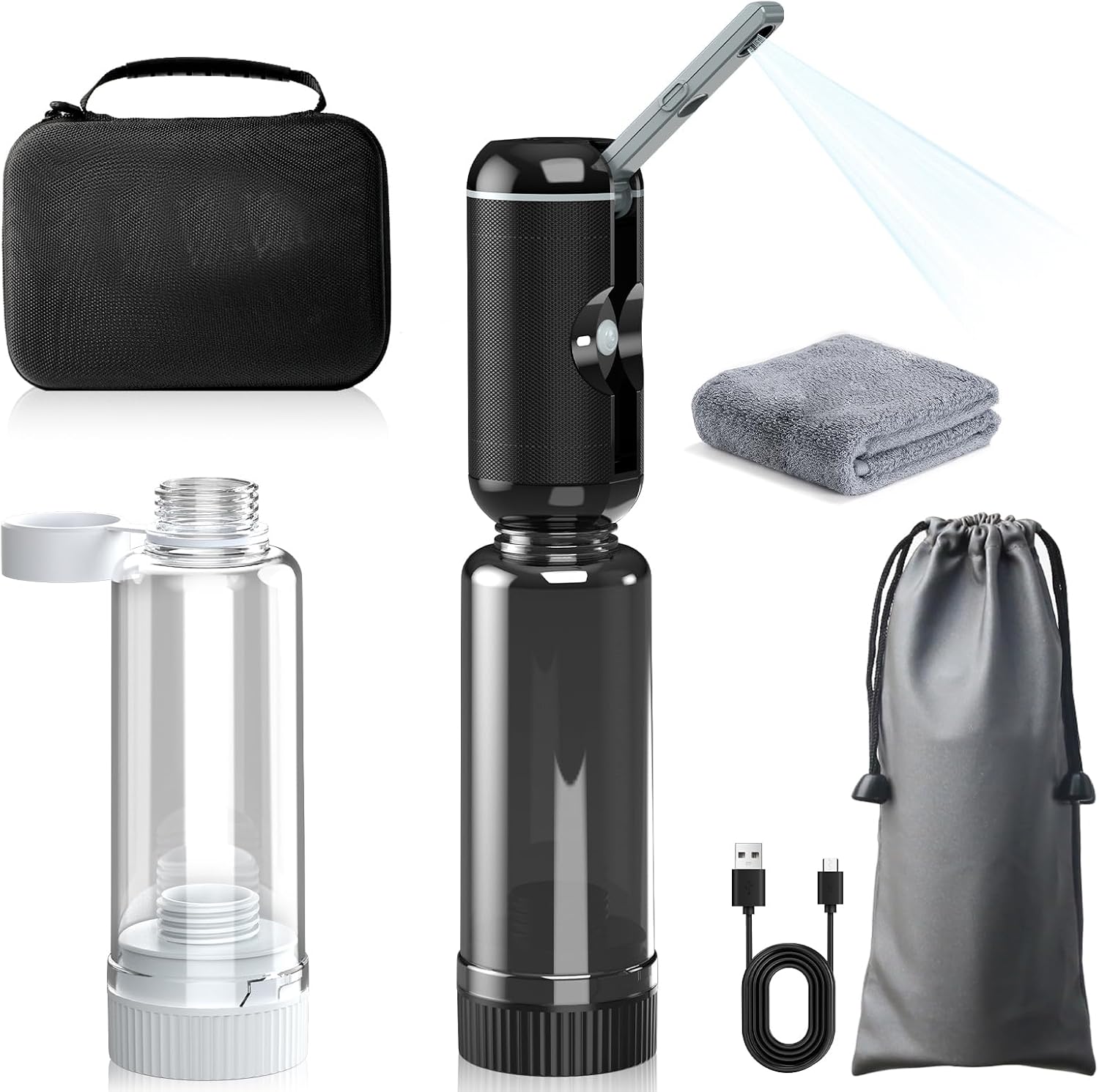 Detalle de JUTIMER Portable Bidet, USB-Rechargeable Travel Sprayer with Two Bottles