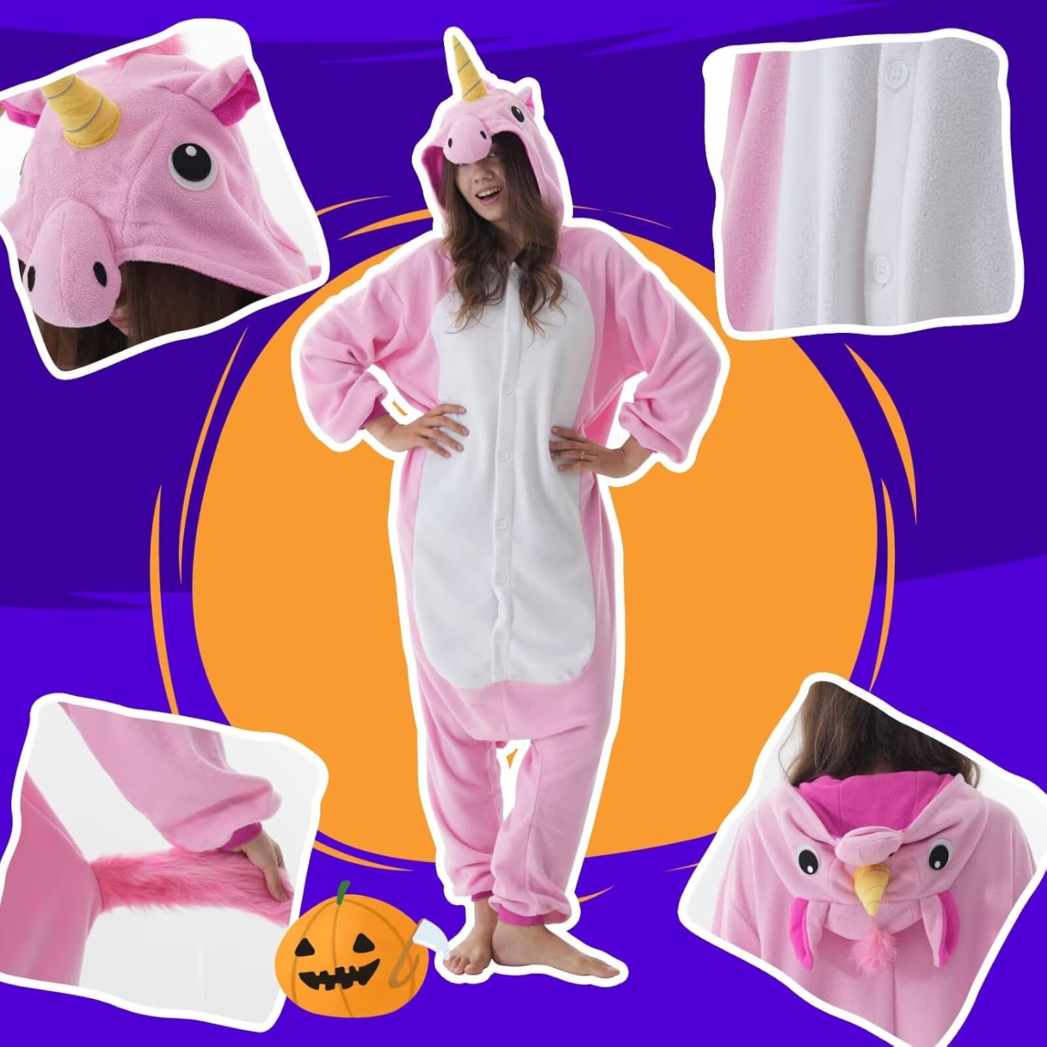 Detalle 1 de Veyryth Animal Onesie Pajamas, 100% Polyester