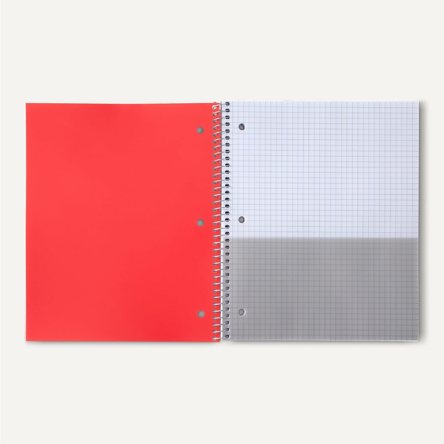 Thumbnail 3 de Amazon Basics Graph Ruled Spiral Notebook (4x4 Grid) – 3 Pack, 9 x 11, Coral, Poly Cover