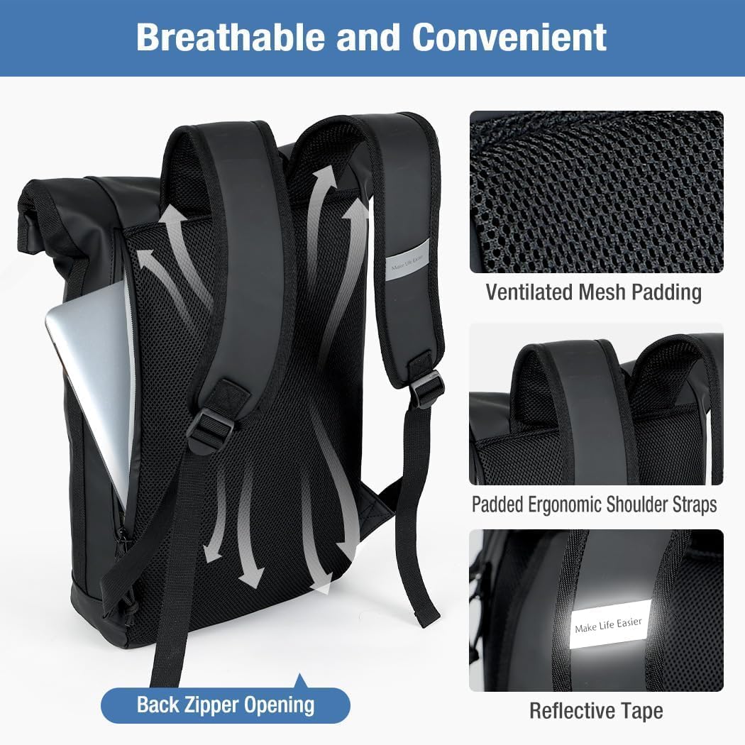 Detalle 2 de Lekeinchi Rolltop Rucksack 25 L