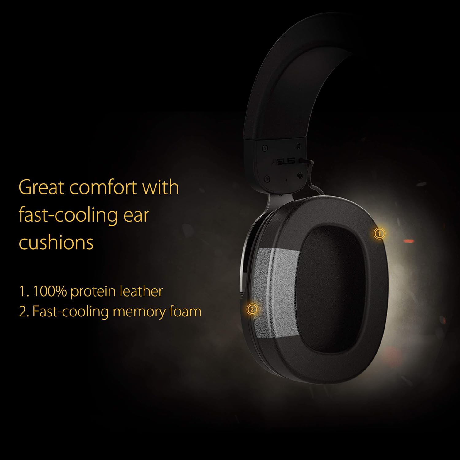 Detalle de Casque gaming ASUS TUF Gaming H3 Gun Metal avec surround virtuel 7.1
