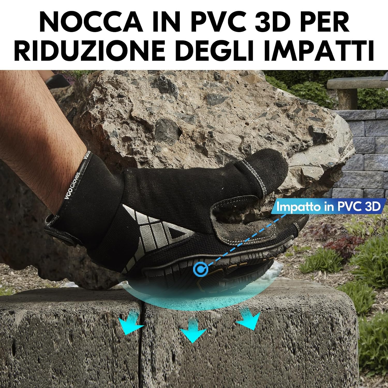 Thumbnail 2 de Guanti da Lavoro Vgo... 2 paia: protezione antivibrazione e comfort per lavori pesanti