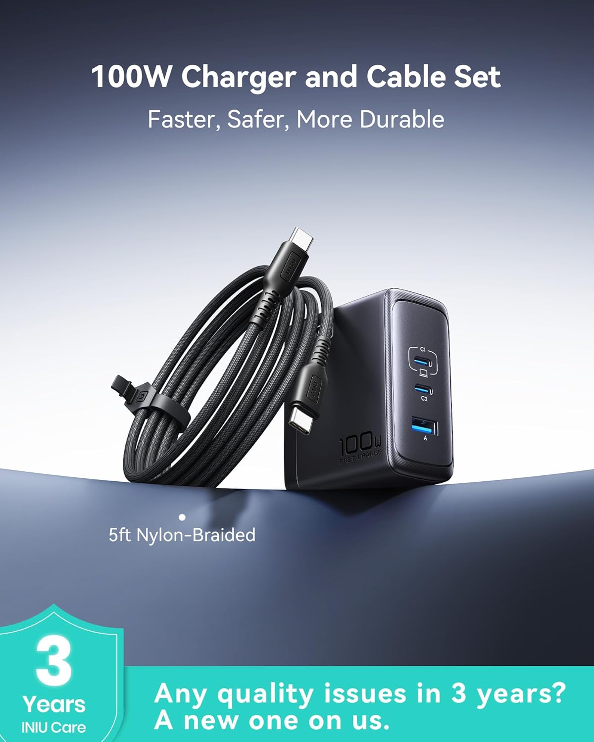 Thumbnail 5 de INIU 100W 3-Port Charger for iPhone 17