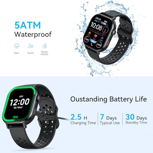 Thumbnail 6 de uaue Montre Connectée Homme GPS 2,06AMOLED – 178+ sports, 5ATM Étanche, Bluetooth