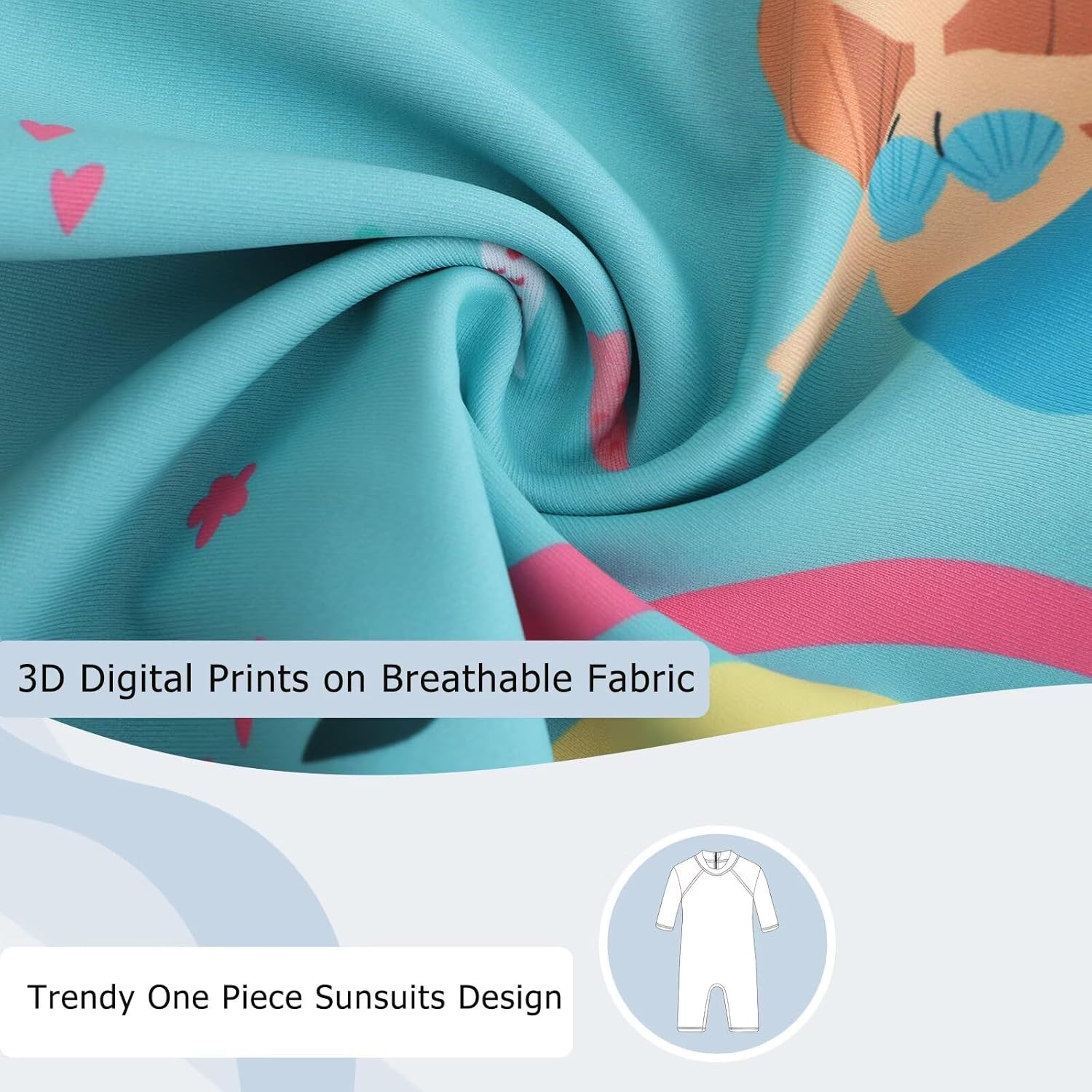 Thumbnail 3 de Aisyee baby boy short sleeve swimming costume (one-piece rash guard) for ages 3 months to 5 years