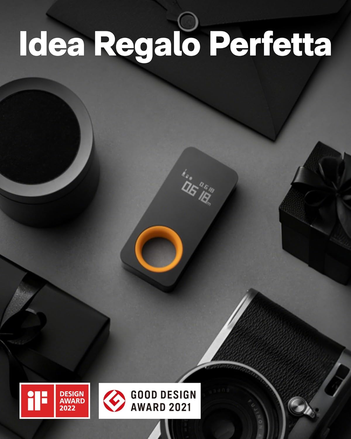 Thumbnail 1 de HOTO Metro Laser tascabile da 30 m con precisione ±2 mm, ricarica Type-C e display OLED