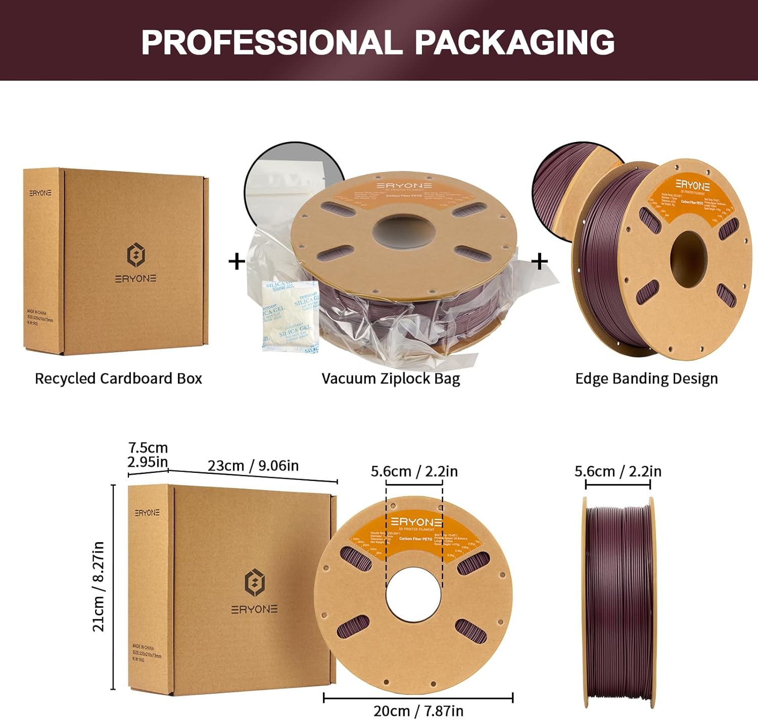 Thumbnail 5 de ERYONE PETG Carbon Fiber 1,75 mm 1 kg filamenta per stampante 3D 🖨️