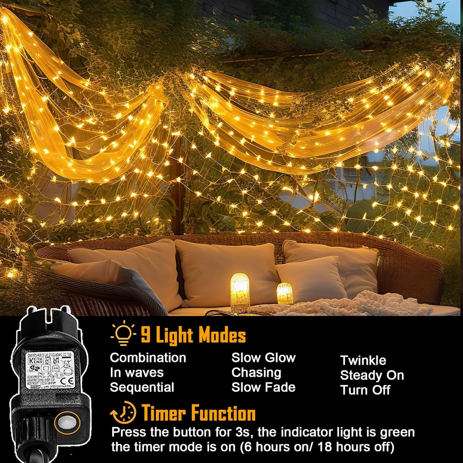 Detalle de Cozymeow 2 Rete luminosa 200 LED