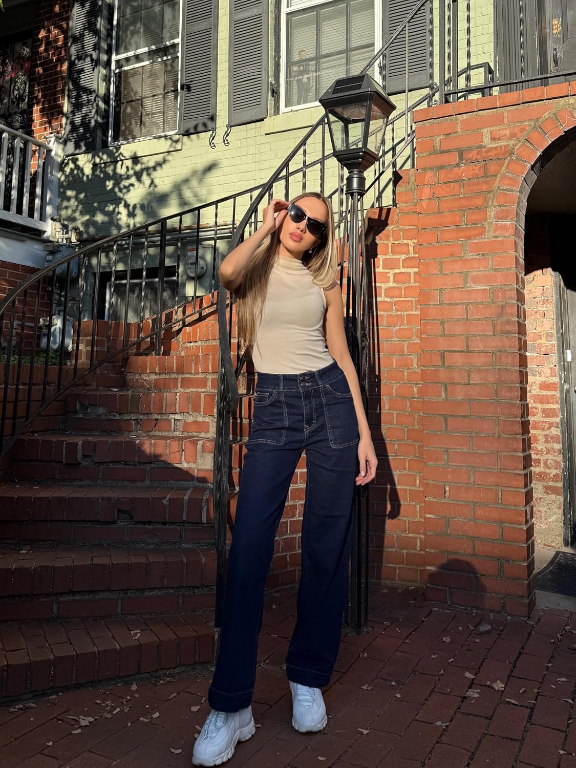 Thumbnail 6 de Sidefeel Wide Leg High Waisted Jeans