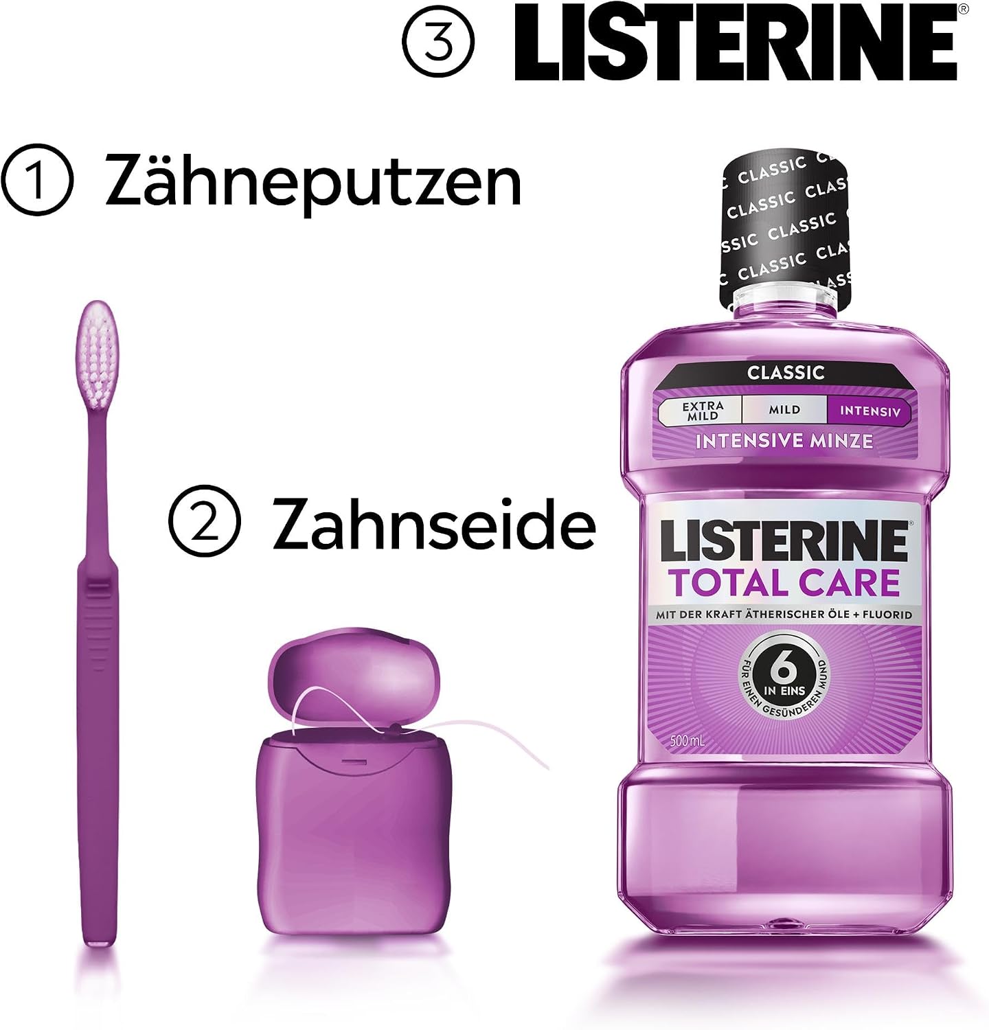 Thumbnail 6 de LISTERINE Total Care Mundspülung 6×500 ml für Kariesschutz 🦷