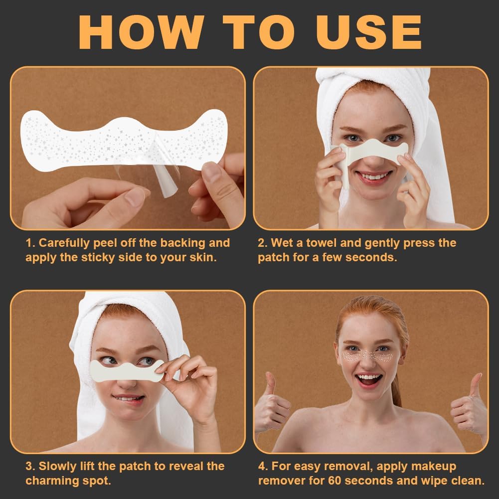 Detalle de LOPHE Autocollants de taches de rousseur temporaires imperméables (12 feuilles, deux styles)