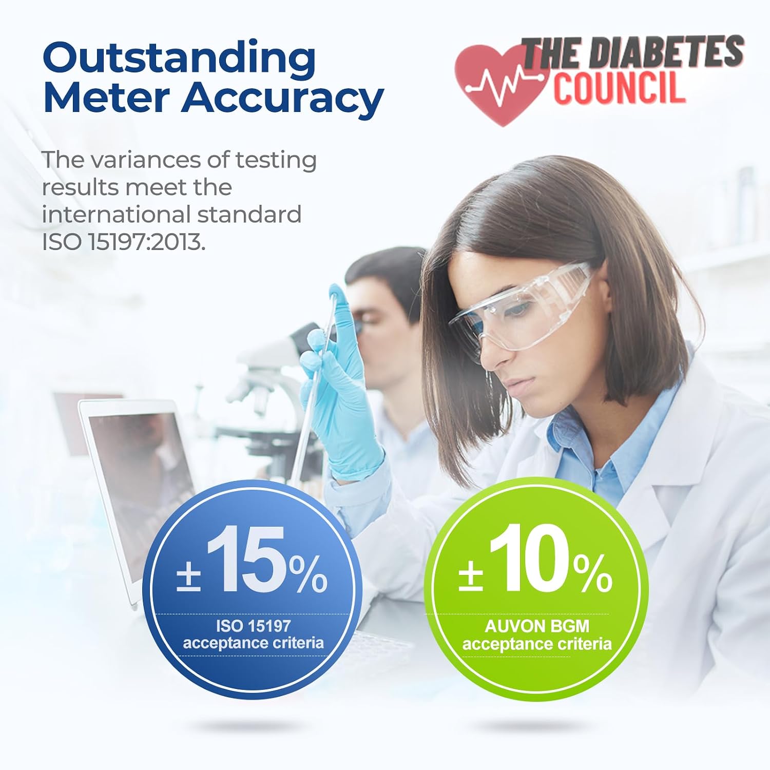 Detalle de AUVON Blood Glucose Monitor with 50 Test Strips