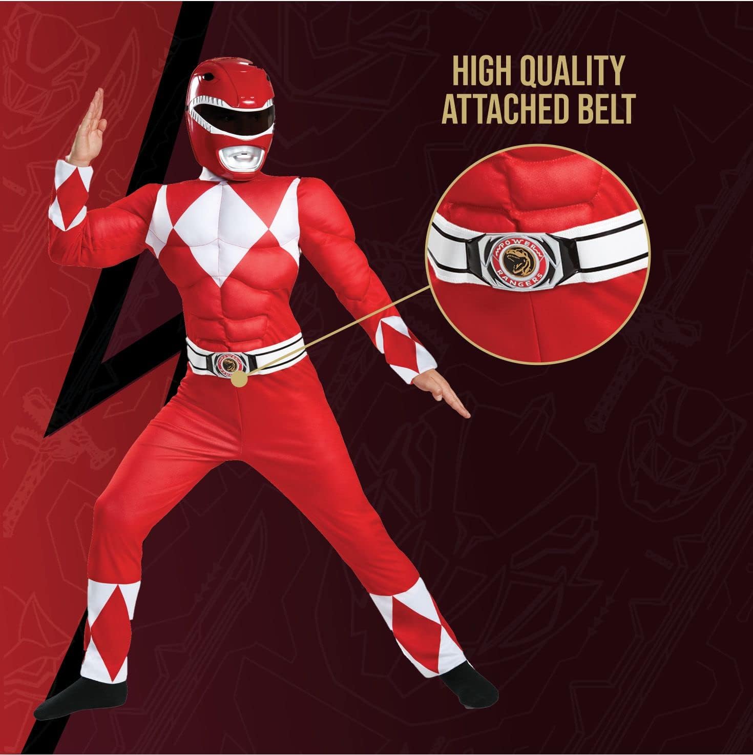 Thumbnail 3 de Red Ranger Kids' Costume