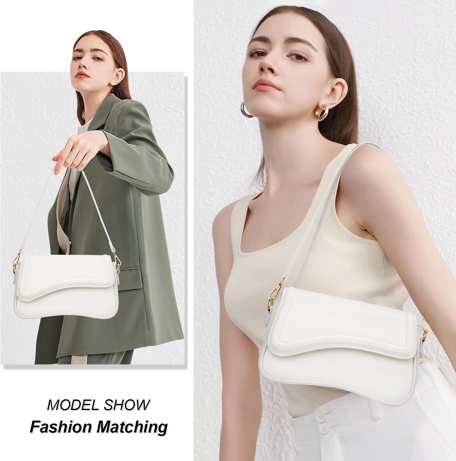 Thumbnail 1 de KKXIU Small Shoulder Bag for Women (Convertible Clutch/Hobo Underarm Purse)