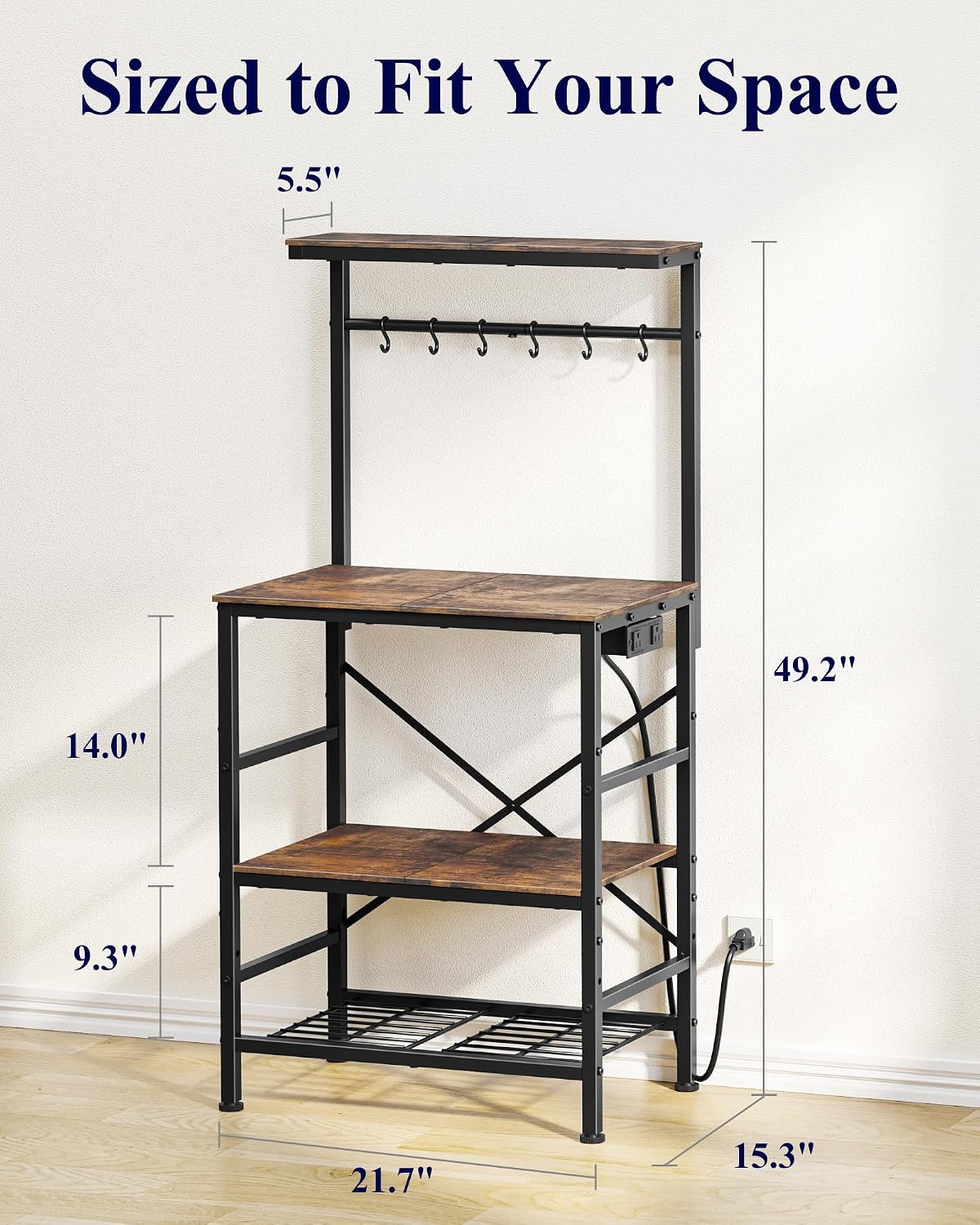 Detalle de Kitsure Kitchen Rack, 4-Tier