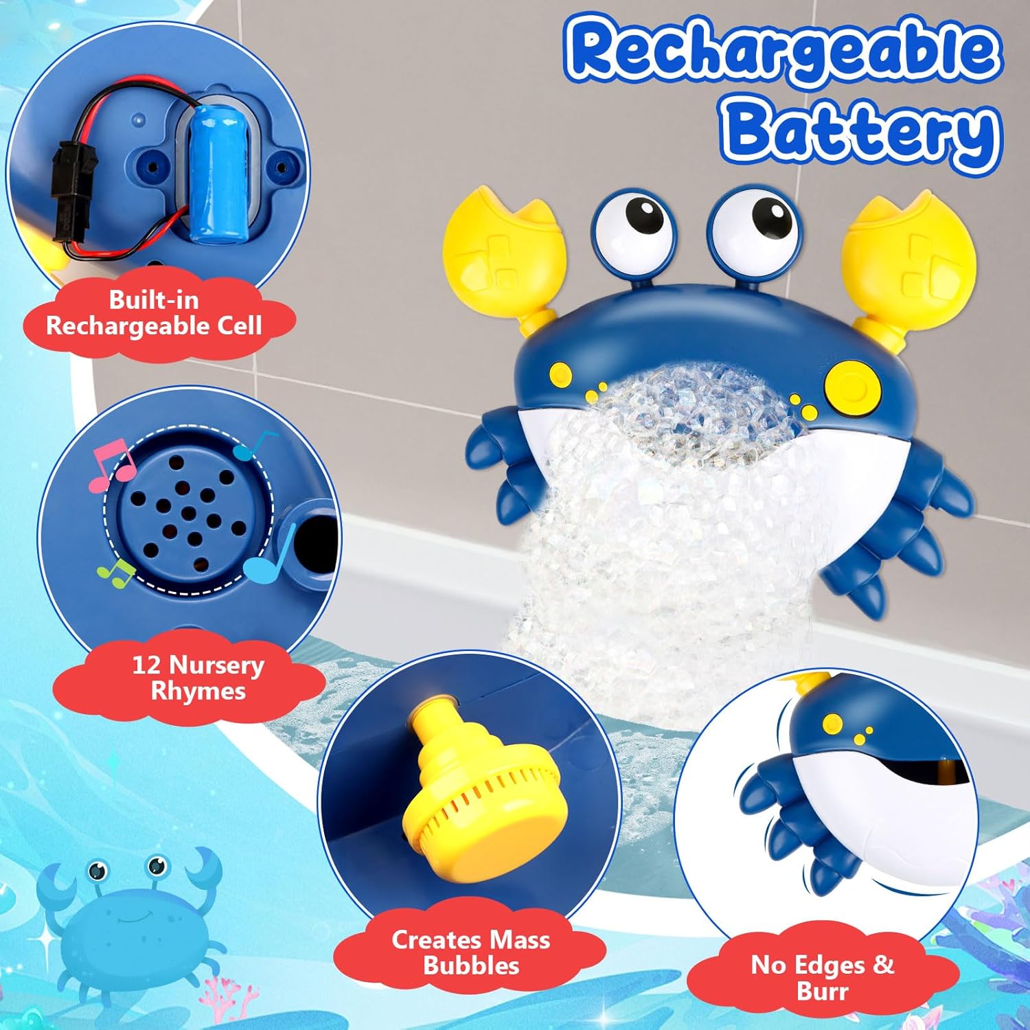 Thumbnail 2 de JoiTale Baby Bath Bubble Machine 12 songs