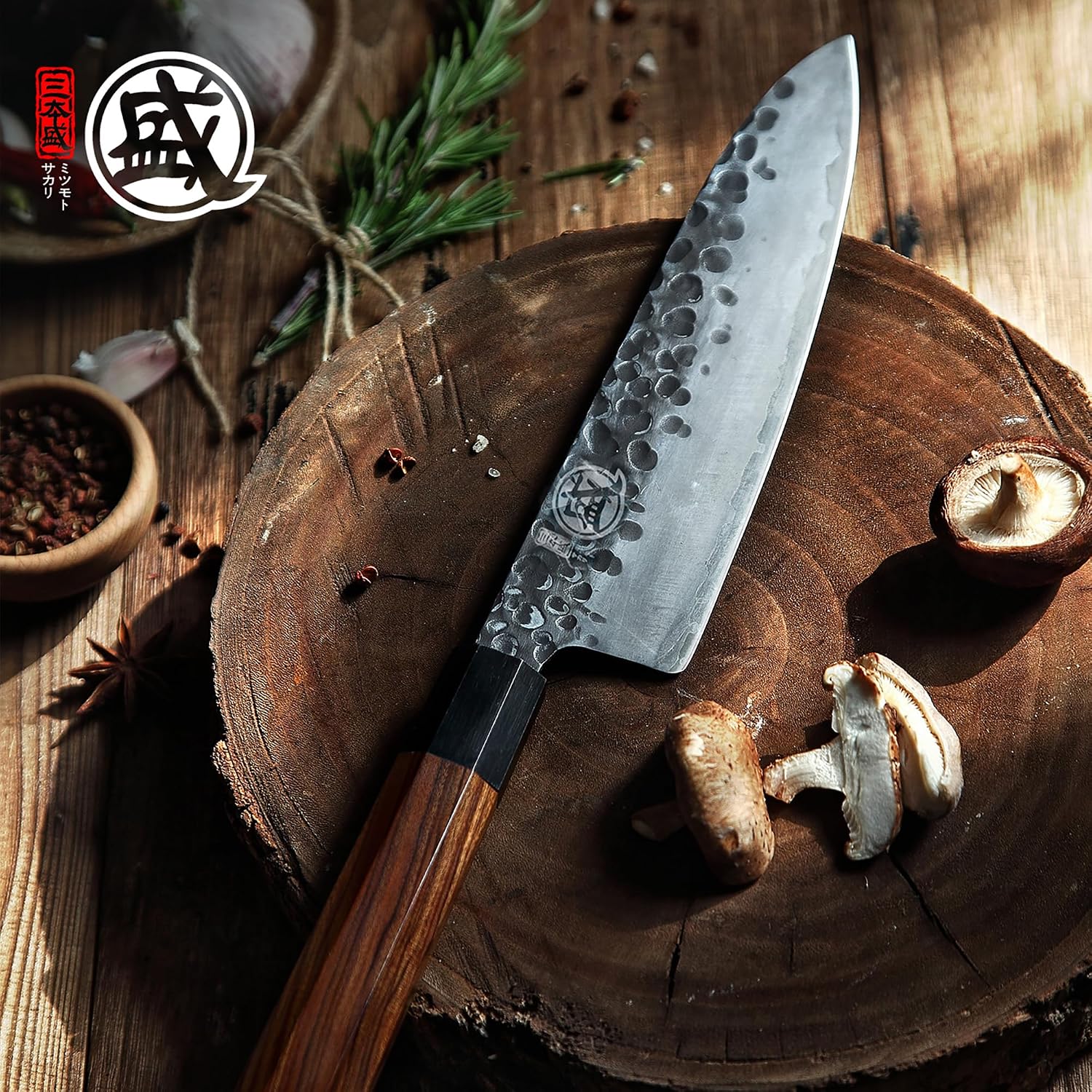 Thumbnail 1 de MITSUMOTO SAKARI MS-135-FR/IT 8-inch Gyuto Chef’s Knife, 3-Layer Steel