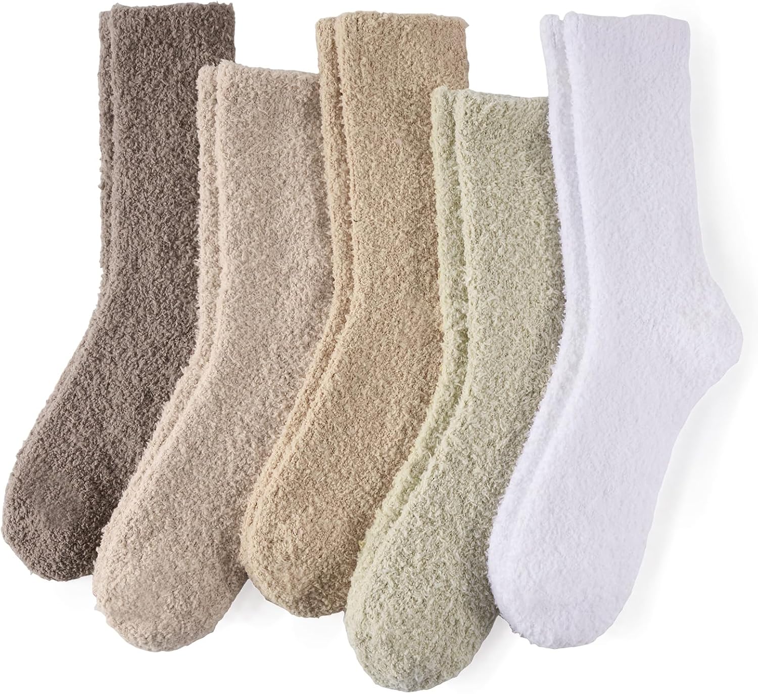 Detalle de Cirorld knuffelsokken voor dames, 5 paar zachte bedsokken met platte teennaad