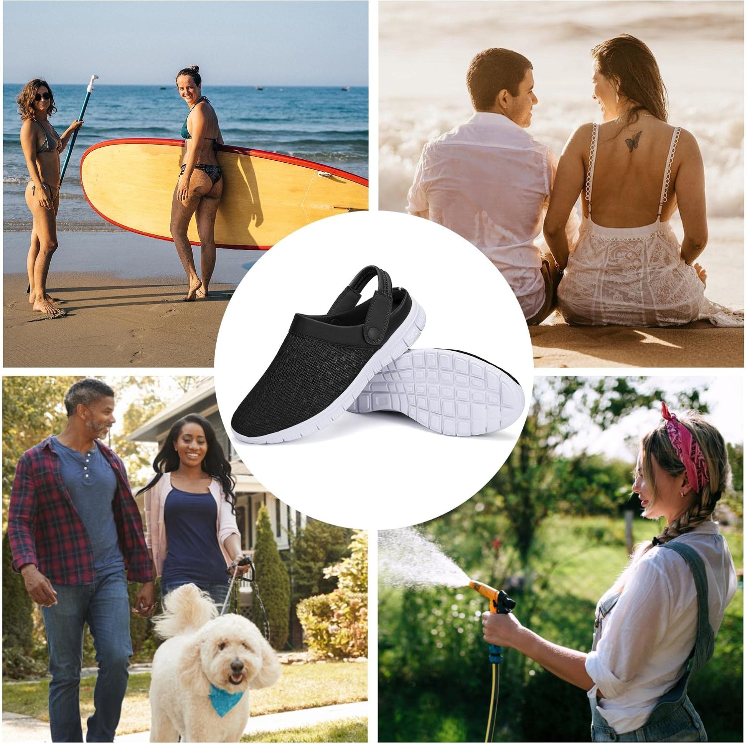 Detalle 2 de SAGUARO Unisex Zoccoli Sandali Sabbia Traspiranti 36-48