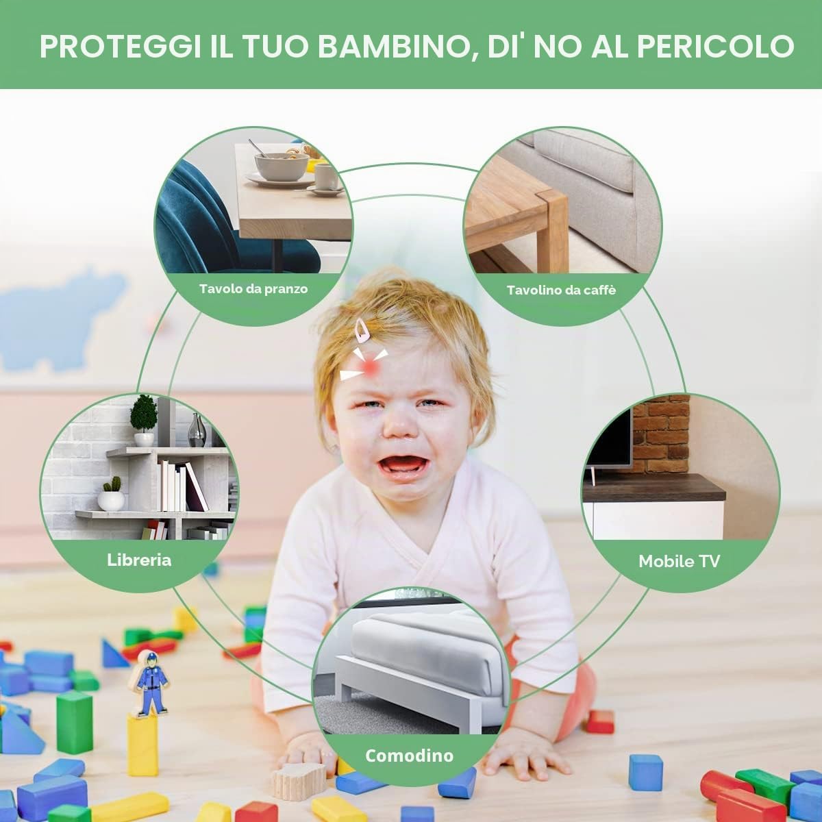 Thumbnail 6 de Vicloon Protezione Angoli, 24 Pezzi Paraspigoli per Bambini – protezioni trasparenti a forma di goccia