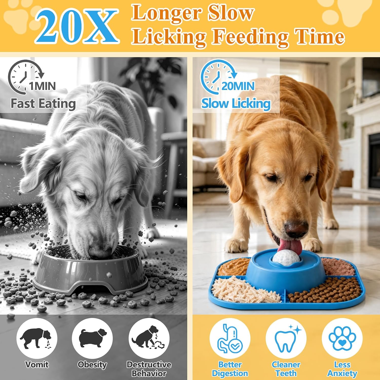 Detalle de Huttoi Slow Feeder Dog Bowl, Medium