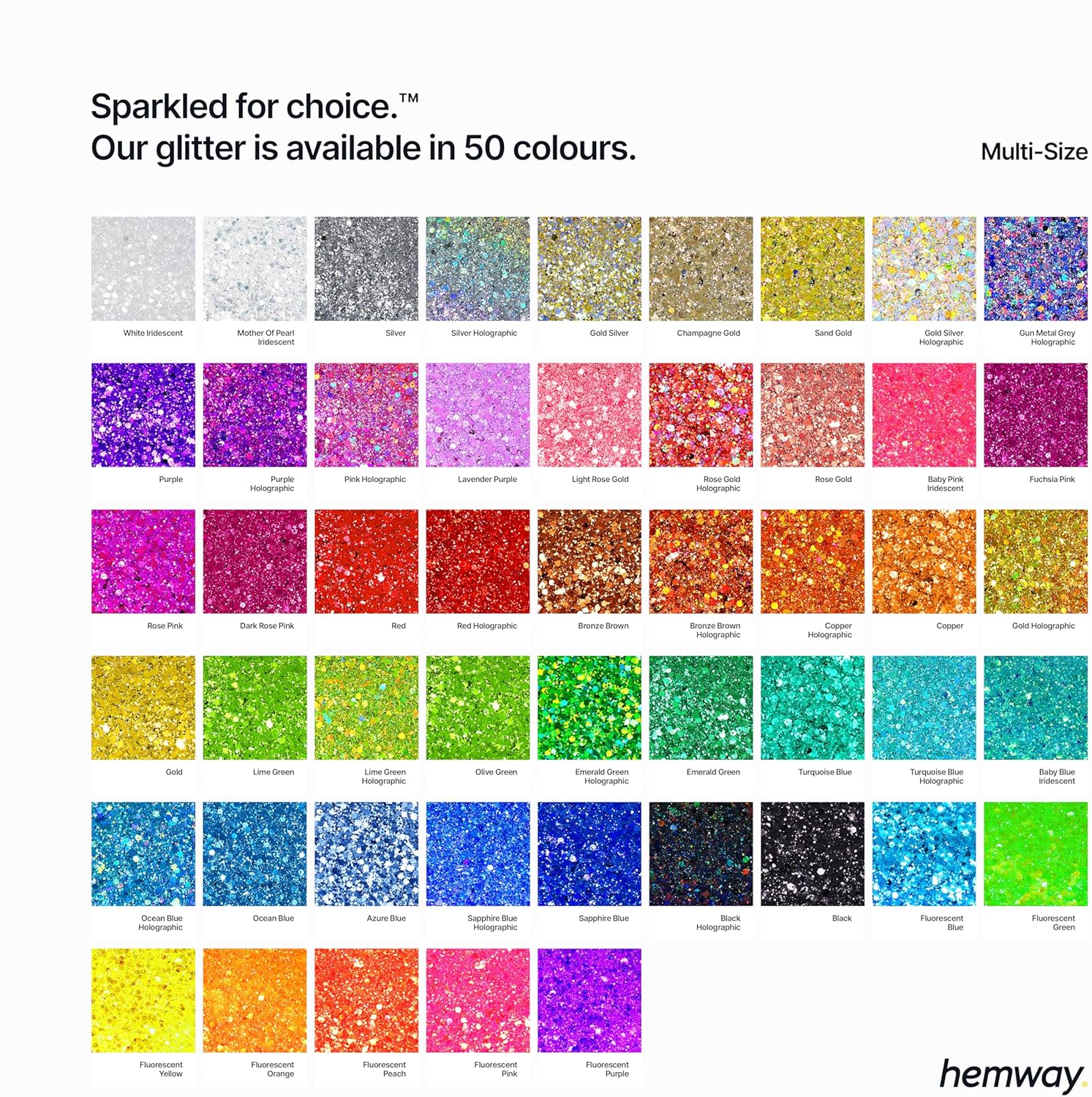 Thumbnail 4 de Hemway Ultra Sparkle Glitter Rose Gold (Multi Size) 100g – for arts & crafts, makeup and nail art
