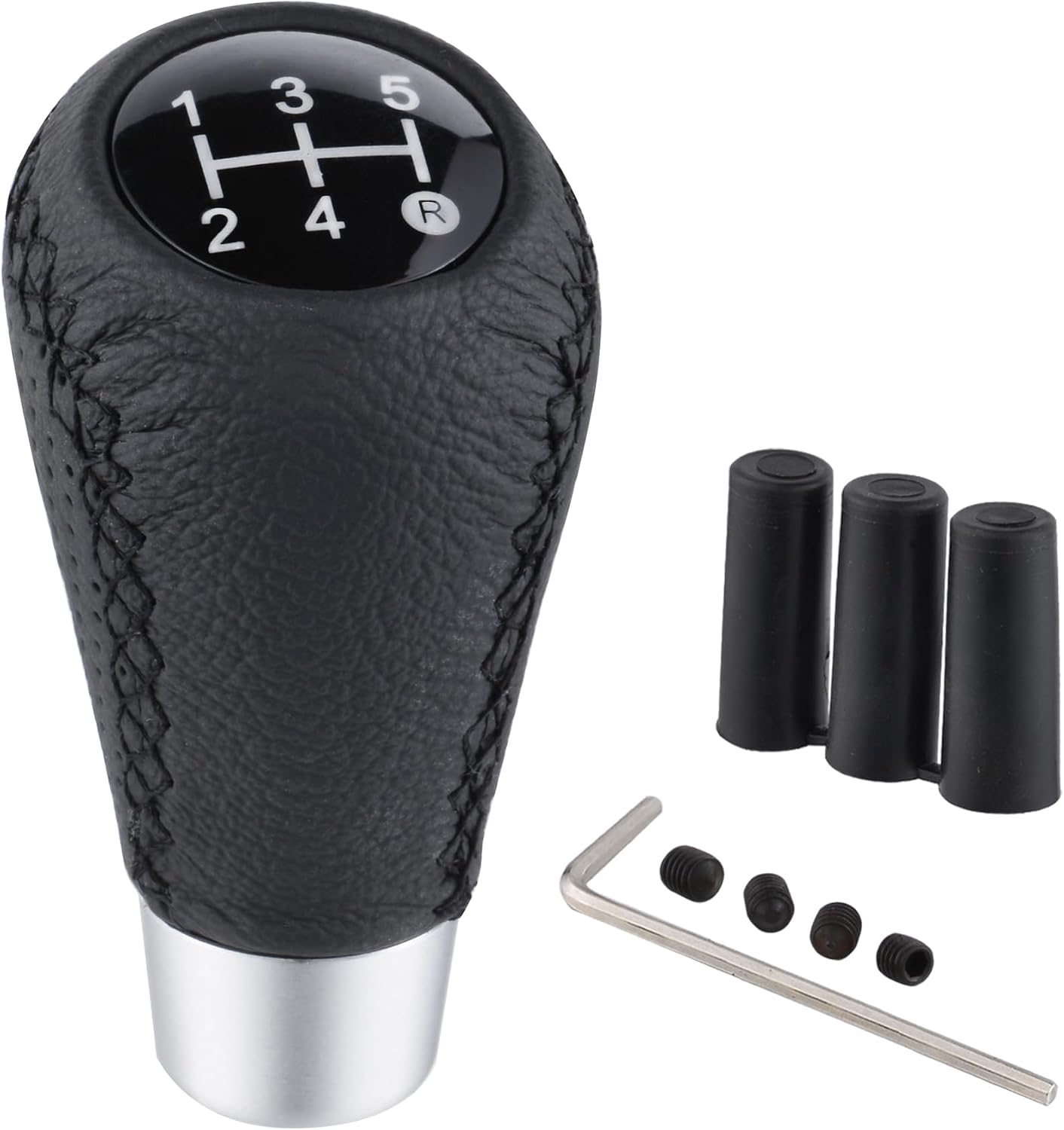 Thumbnail 5 de Padaodao 5 Speed Gear Knob Leather Shift Handle for Most Vehicles