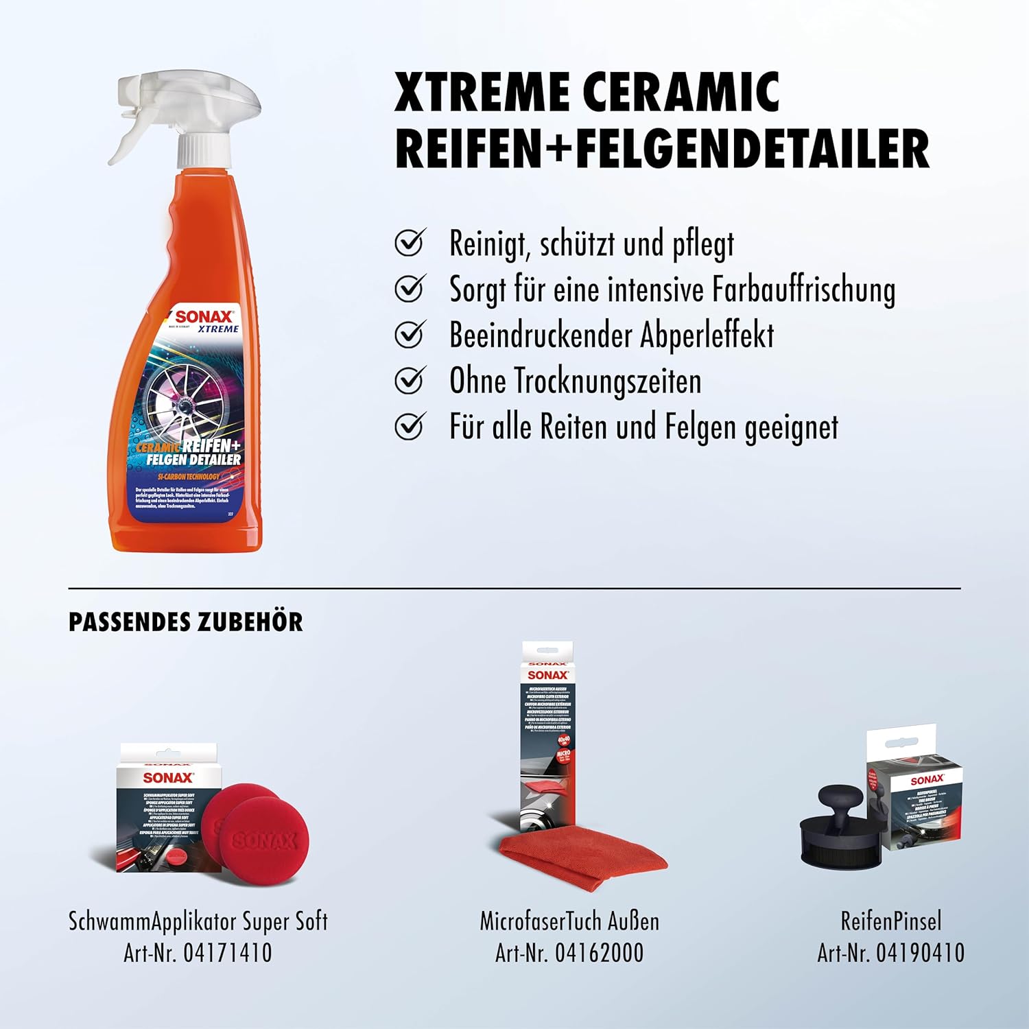 Thumbnail 2 de SONAX Xtreme Ceramic Reifen+FelgenDetailer (750 ml) – Schutz und Glanz für Reifen und Felgen