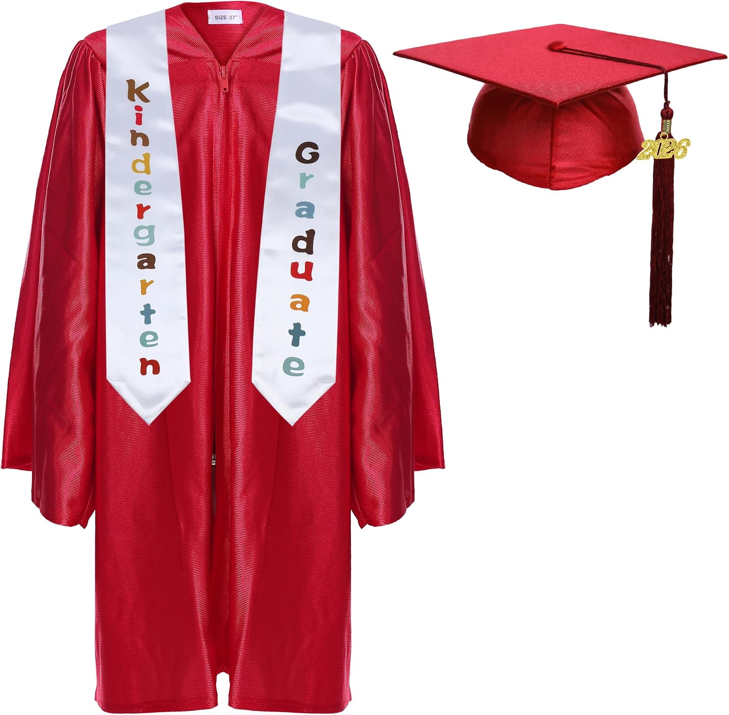 Detalle de Newrara Kindergarten Graduation Cap and Gown Set, Polyester