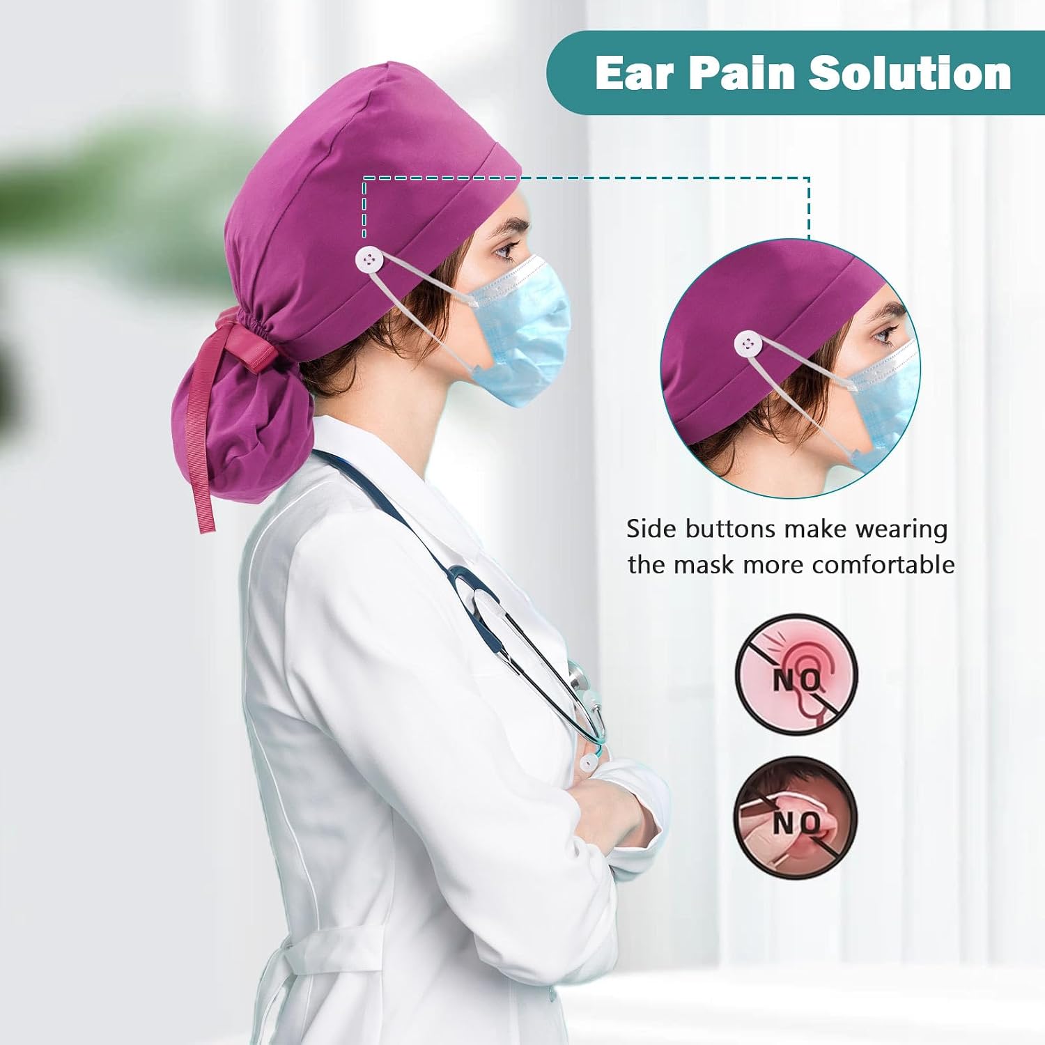 Detalle 2 de Hautton Cotton Scrub Cap