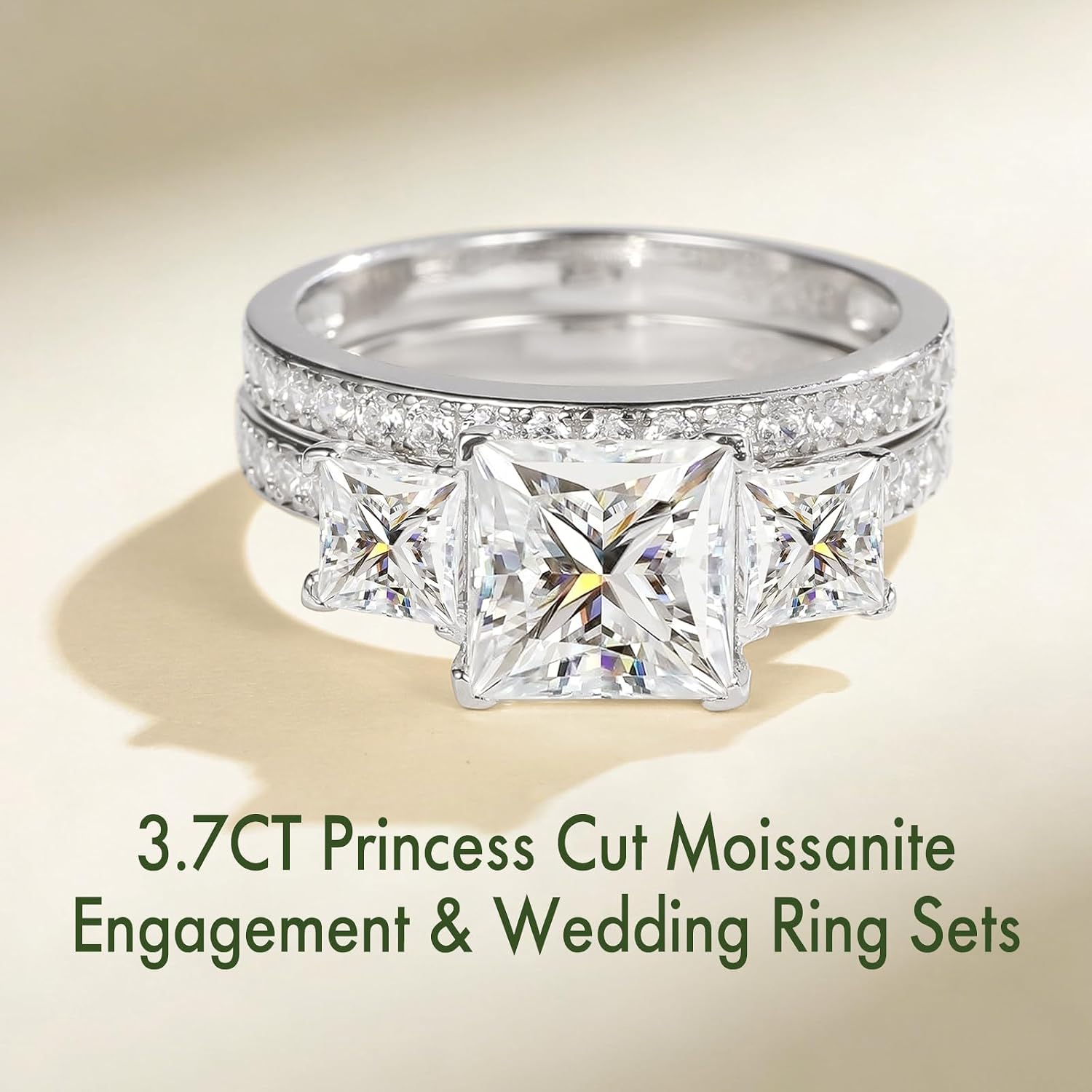 Thumbnail 6 de MystiqueMark Moissanite Wedding Set, 2.8CTTW